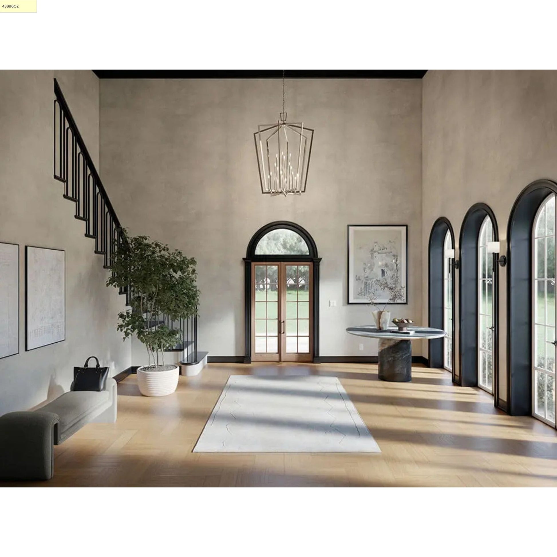 Abbotswell 37" 16 Light Foyer Pendant, Polished Nickel Finish - Bees Lighting