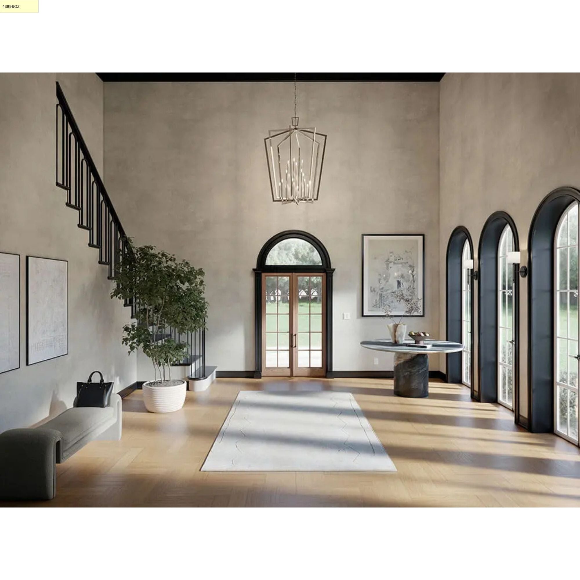 Abbotswell 37" 16 Light Foyer Pendant, Polished Nickel Finish - Bees Lighting