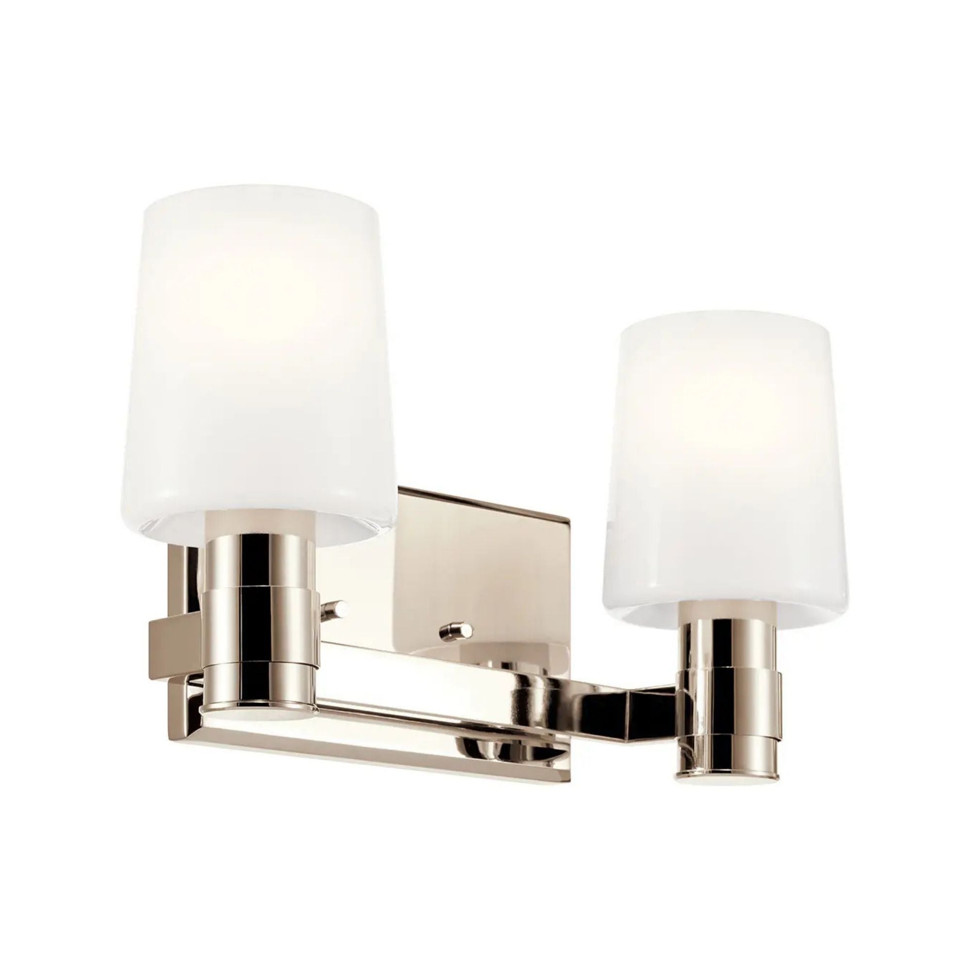 Adani 15" 2-Light Vanity Light, Polished Nickel Finish