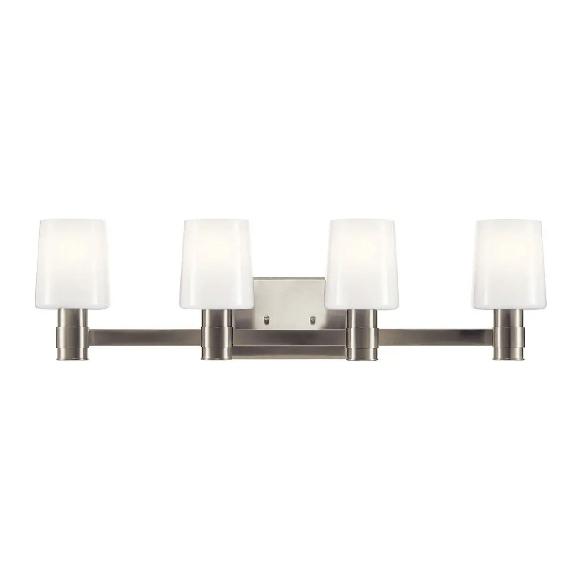 Adani 30" 4-Light Vanity Light, Brushed Nickel Finish - Bees Lighting
