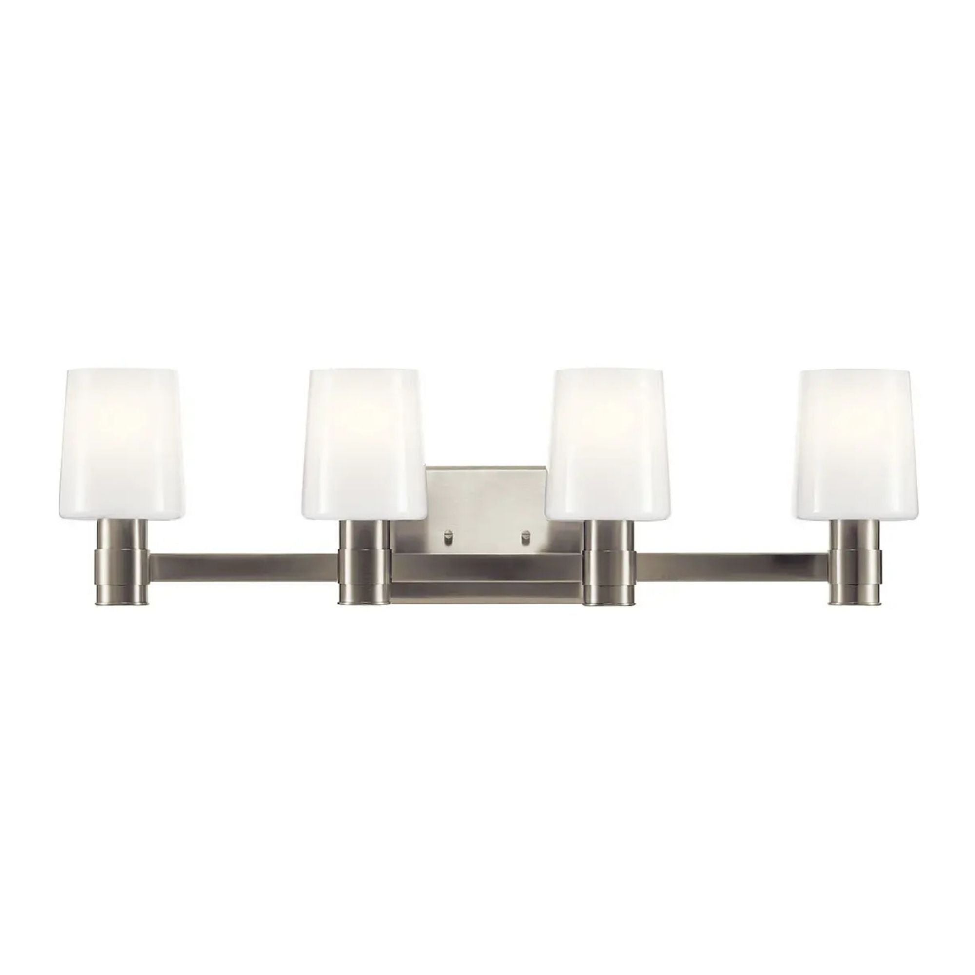 Adani 30" 4-Light Vanity Light, Brushed Nickel Finish - Bees Lighting