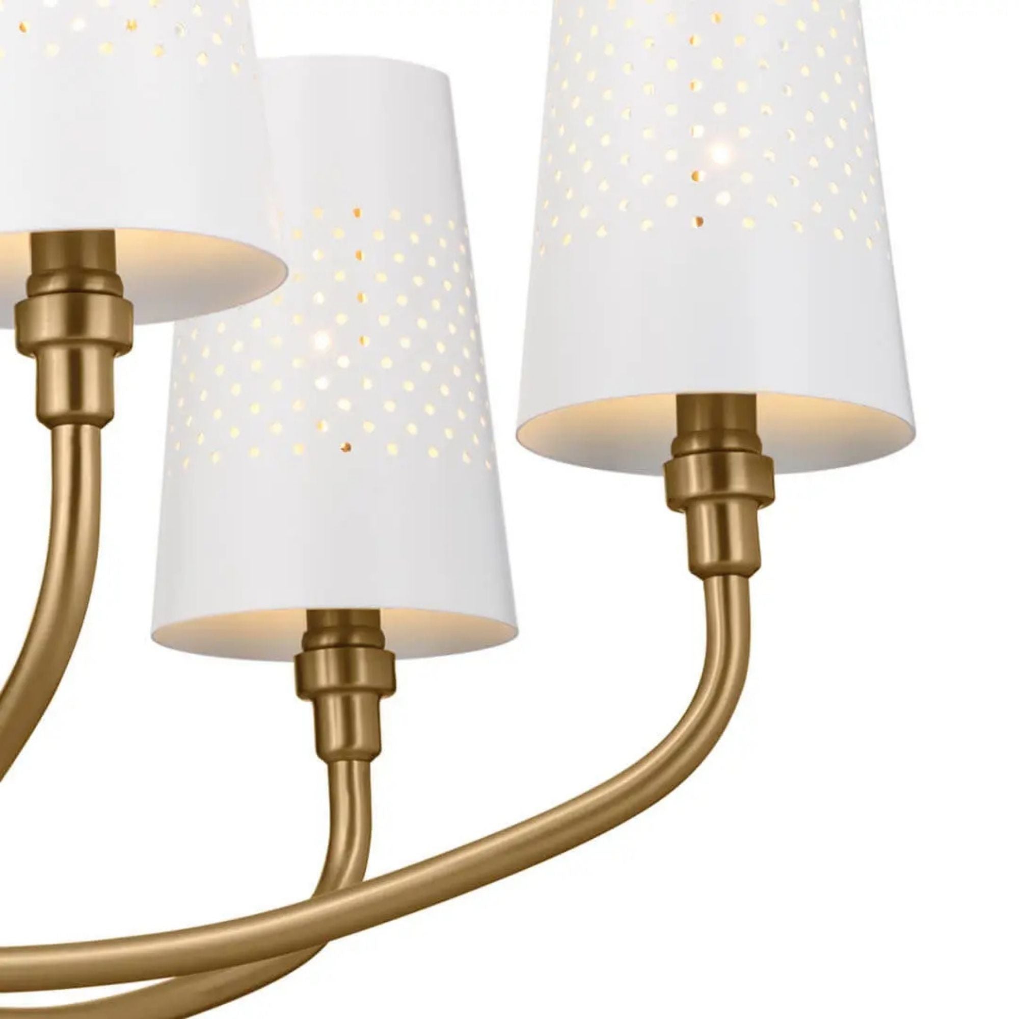 Adeena 27" 6-Light Chandelier, Brushed Natural Brass Finish