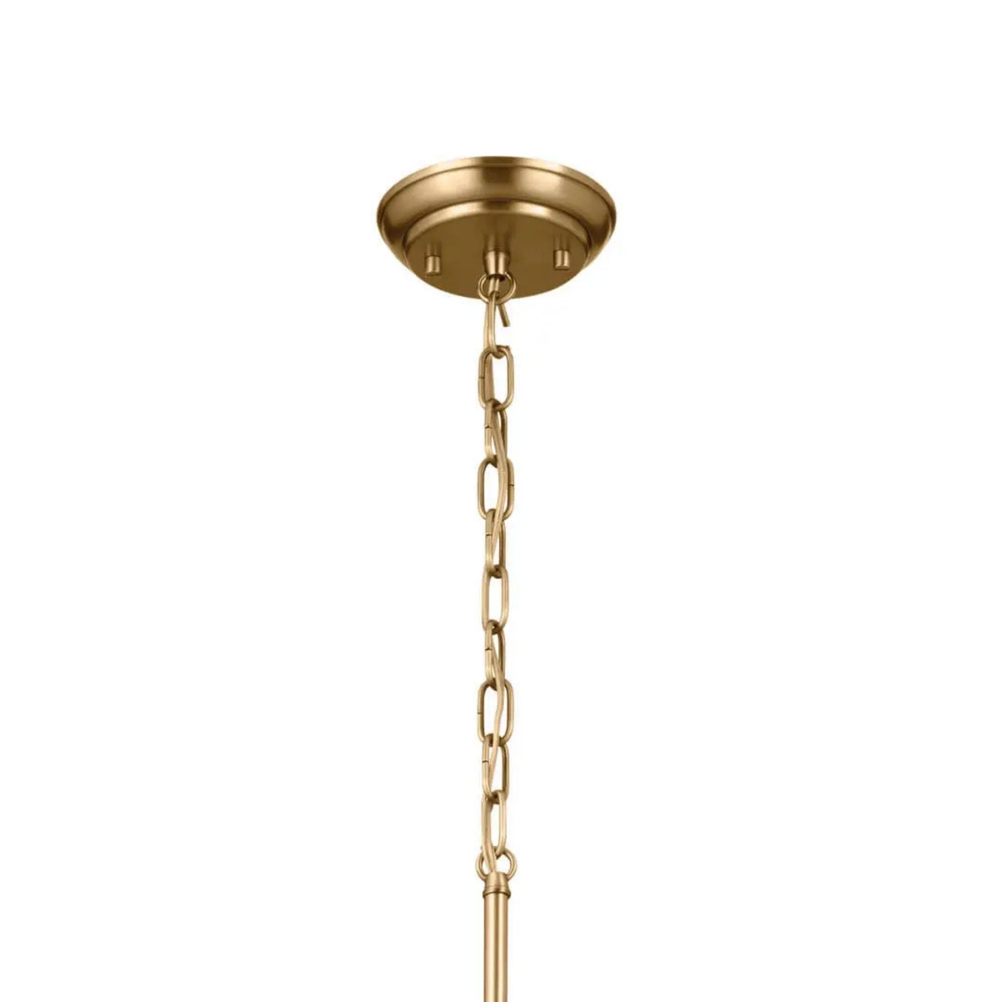 Adeena 27" 6-Light Chandelier, Brushed Natural Brass Finish