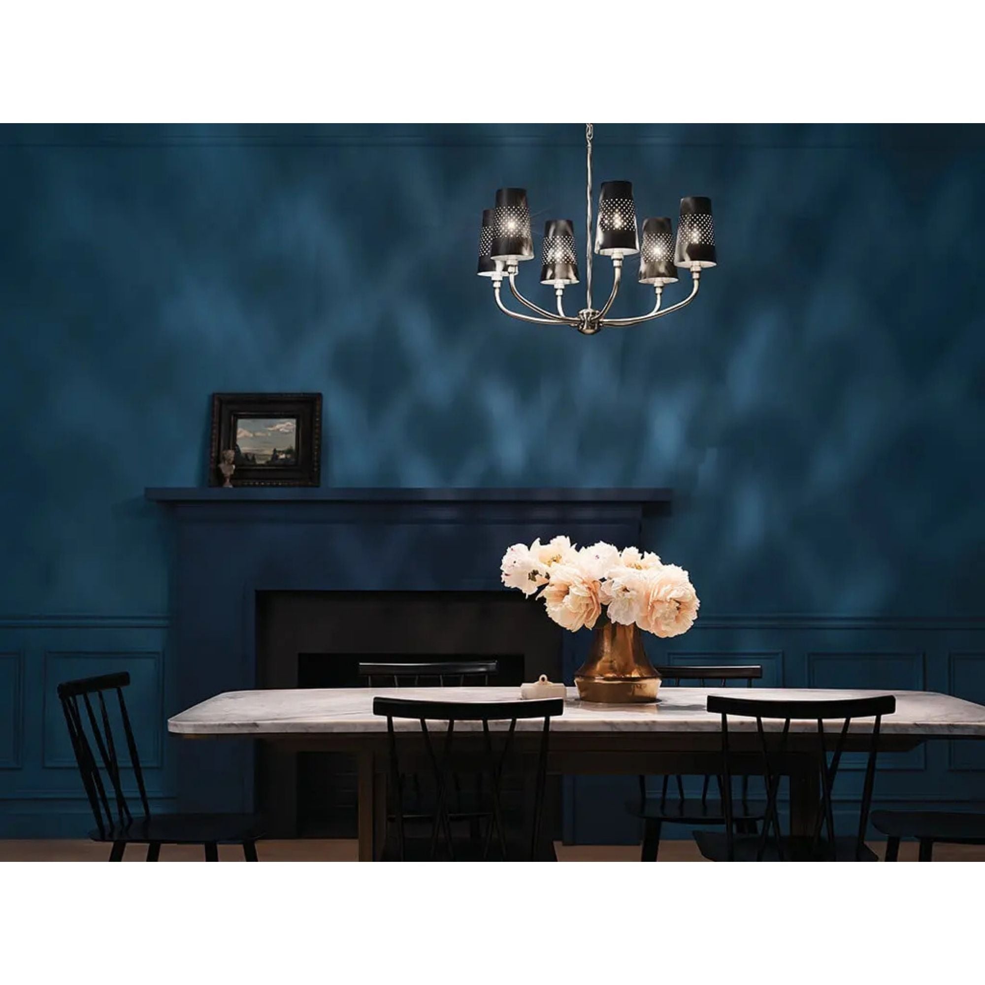 Adeena 27" 6-Light Chandelier, Classic Pewter Finish