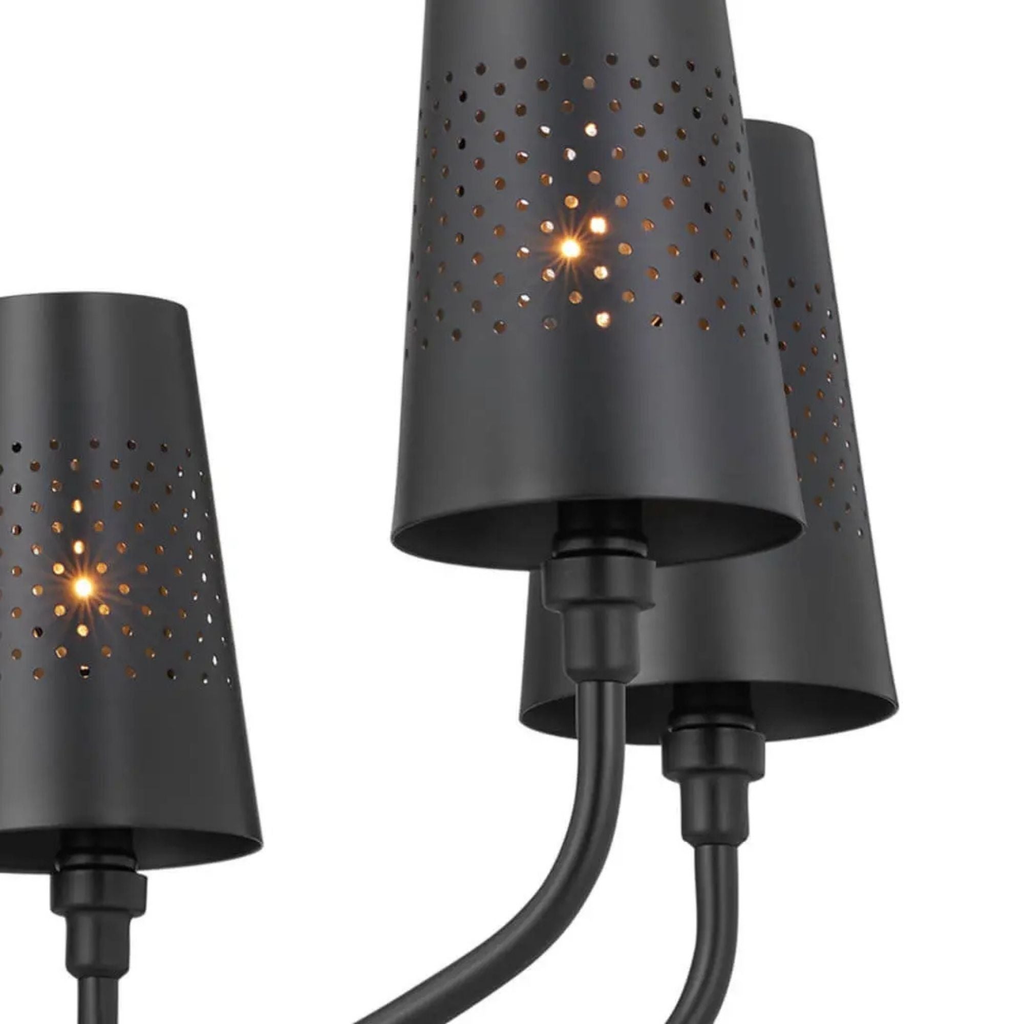 Adeena 37" 8-Light Chandelier, Black Finish