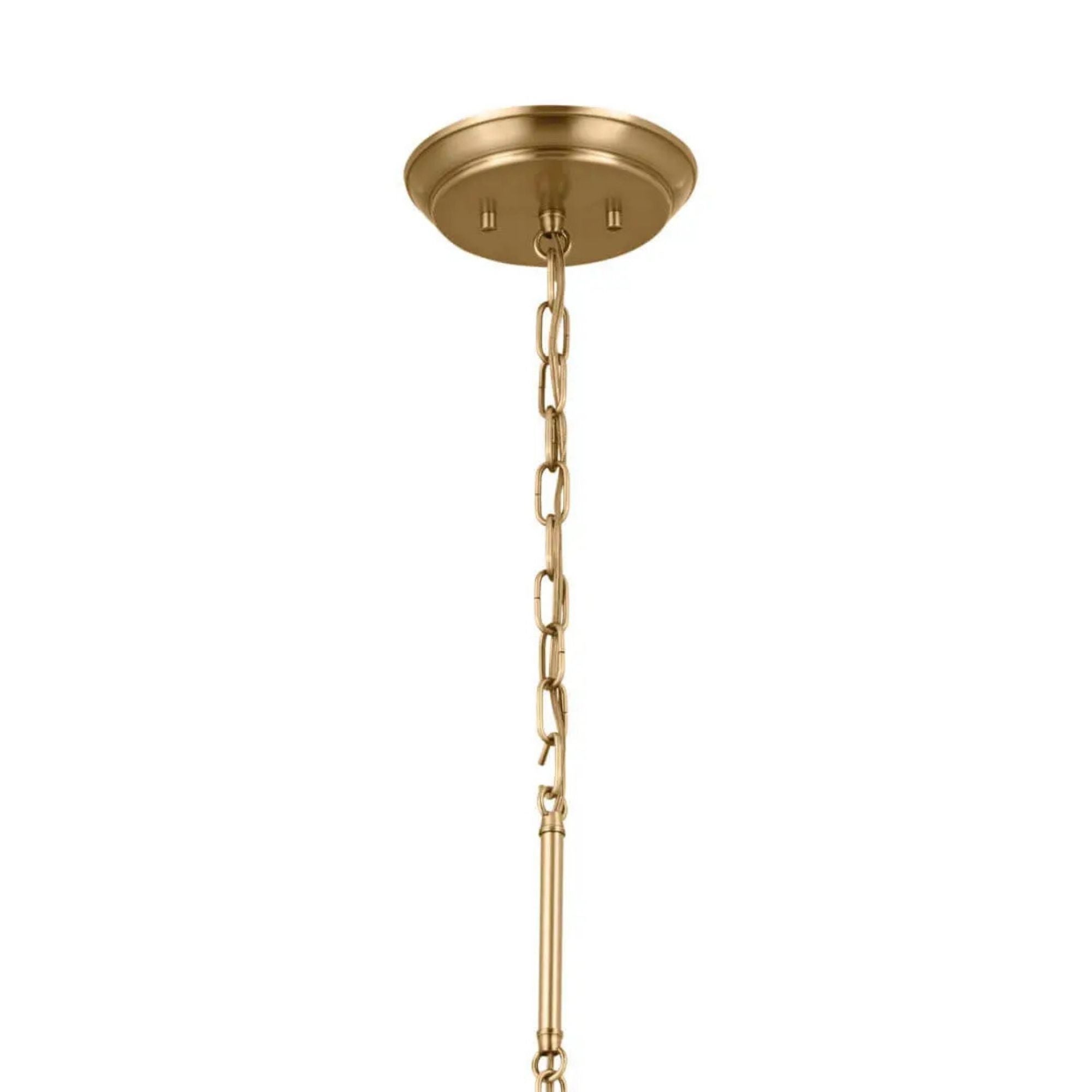 Adeena 37" 8-Light Chandelier, Brushed Natural Brass Finish