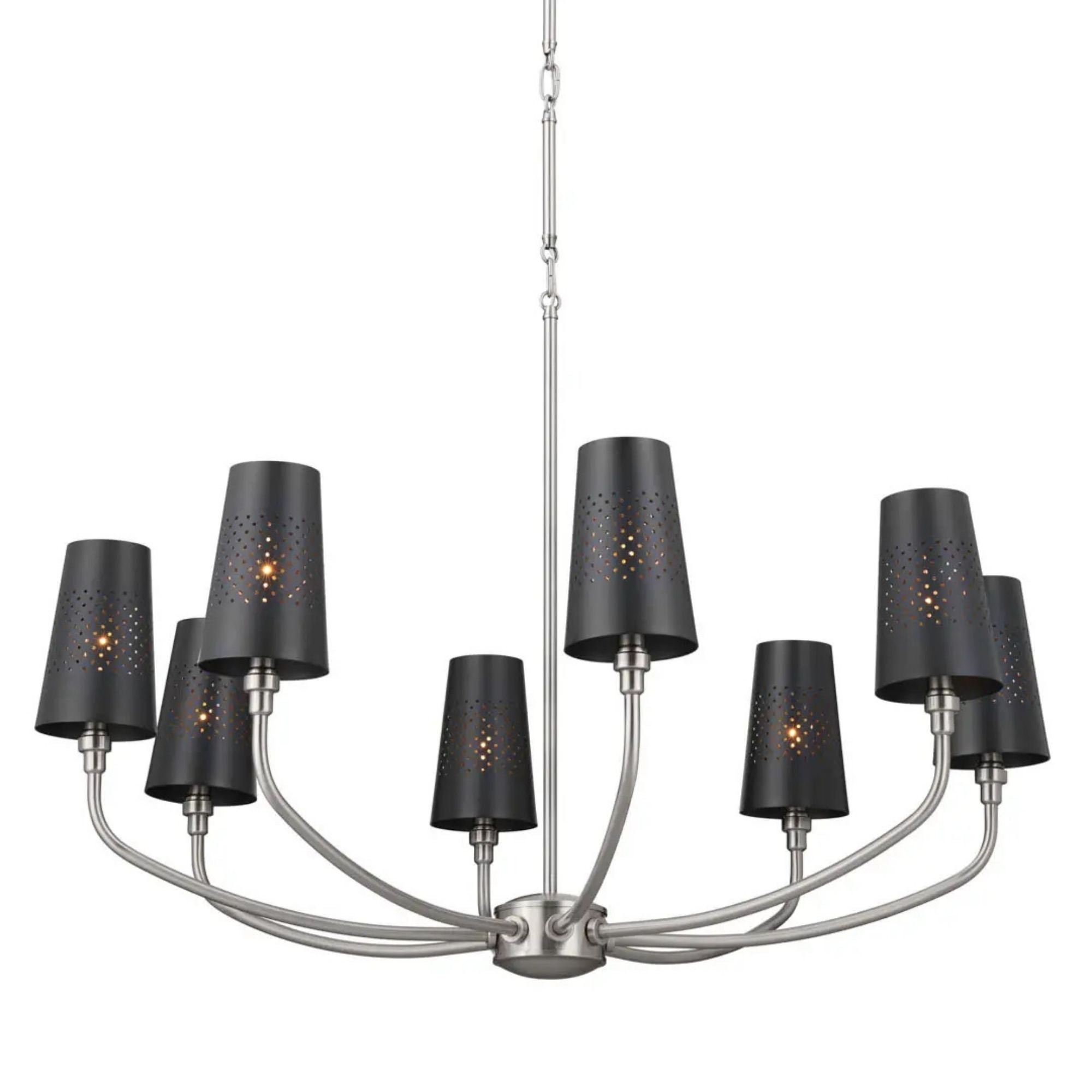Adeena 37" 8-Light Chandelier, Classic Pewter Finish - Bees Lighting