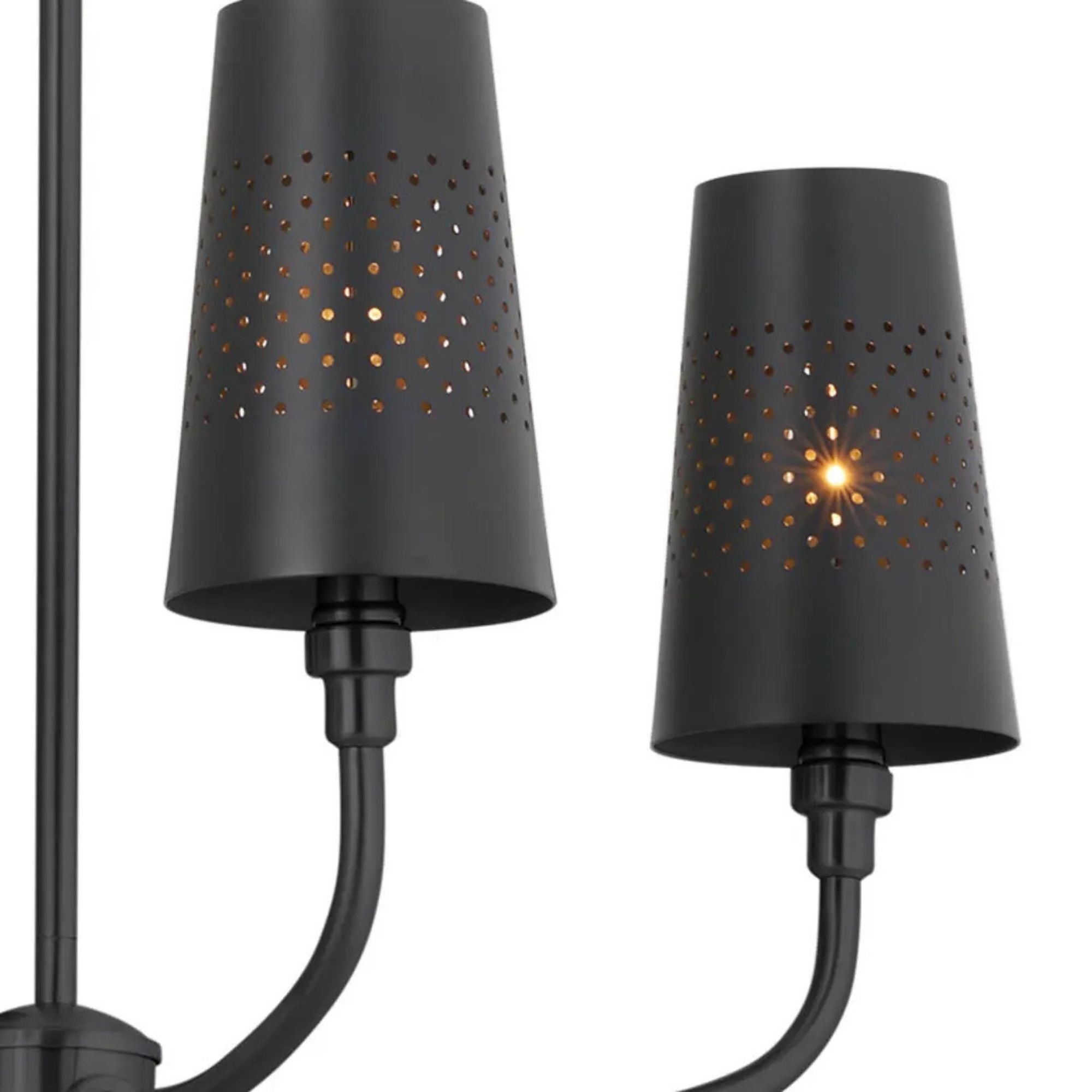 Adeena 47" 8-Light Linear Chandelier, Black Finish