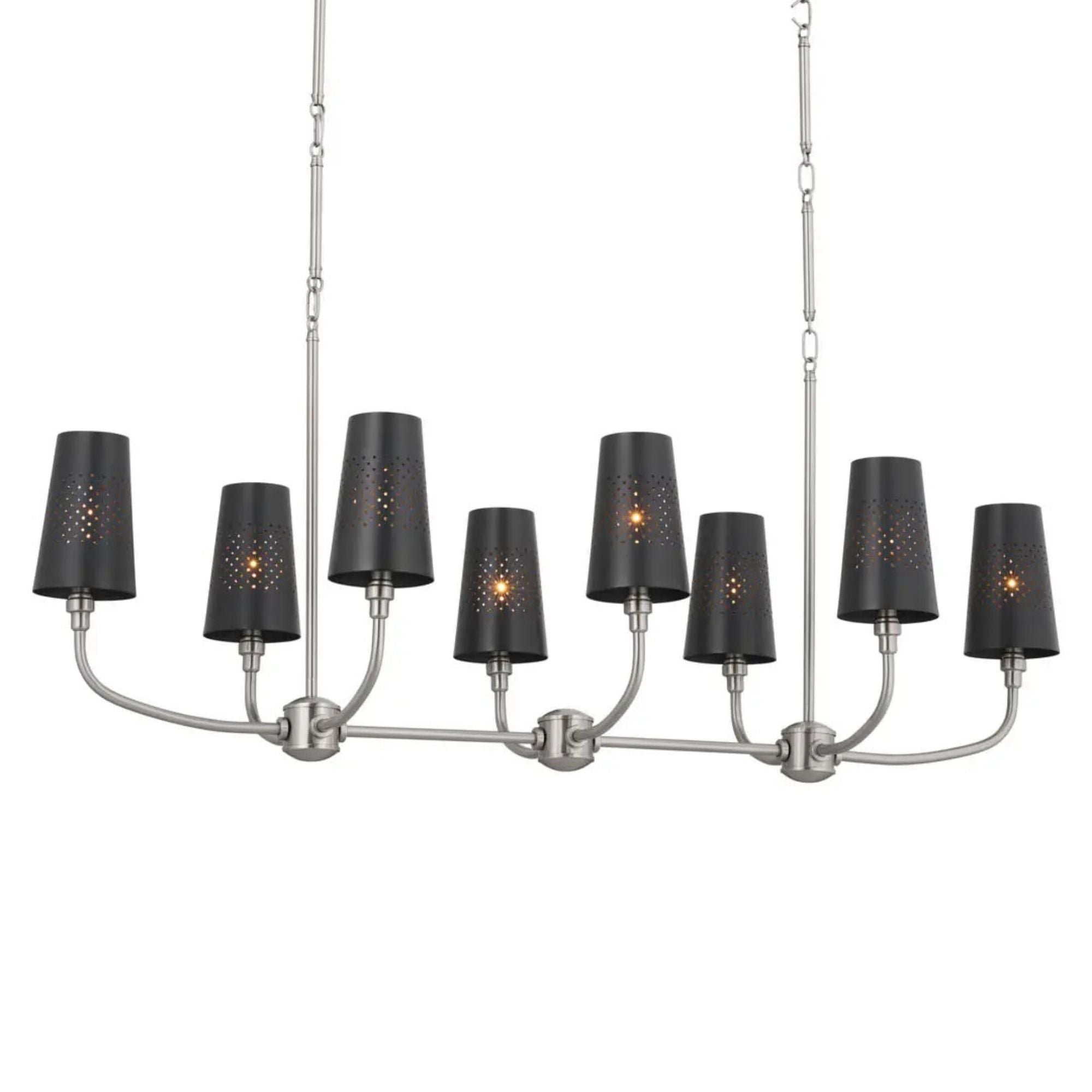 Adeena 47" 8-Light Linear Chandelier, Classic Pewter Finish
