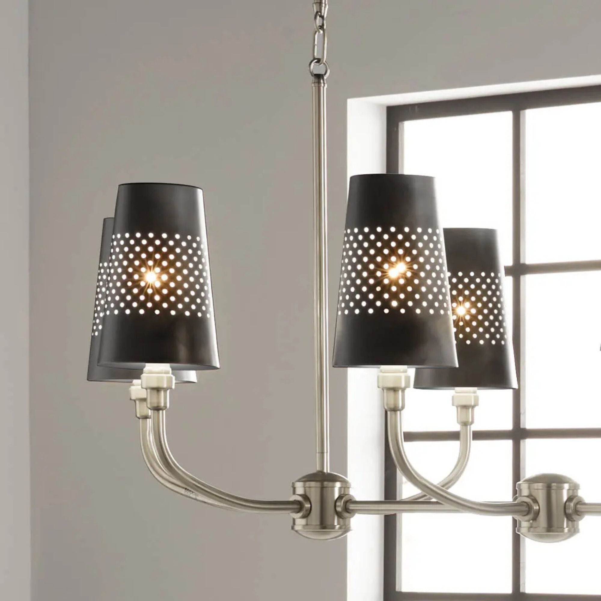 Adeena 47" 8-Light Linear Chandelier, Classic Pewter Finish