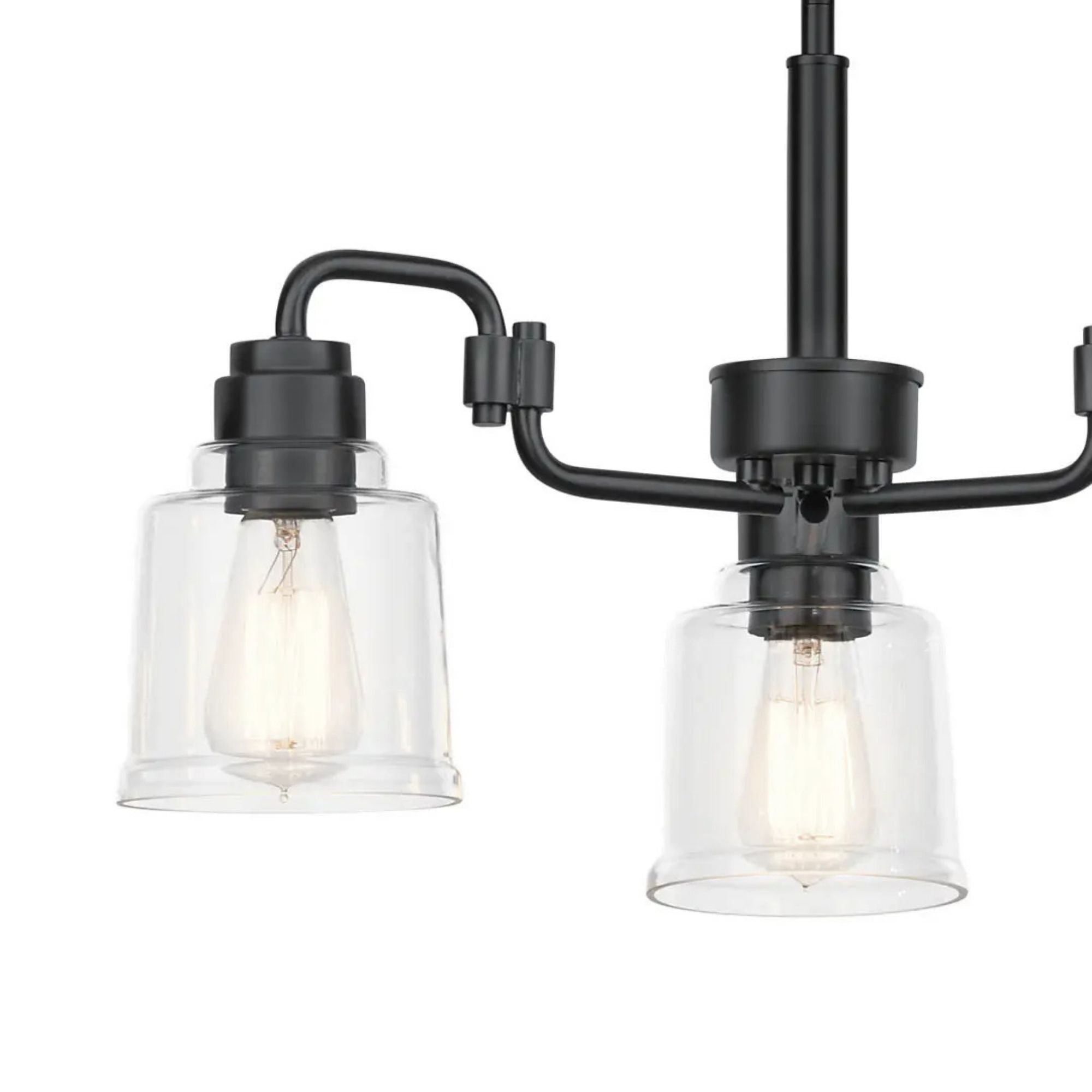 Aivian 23" 3-Light Chandelier, Black Finish
