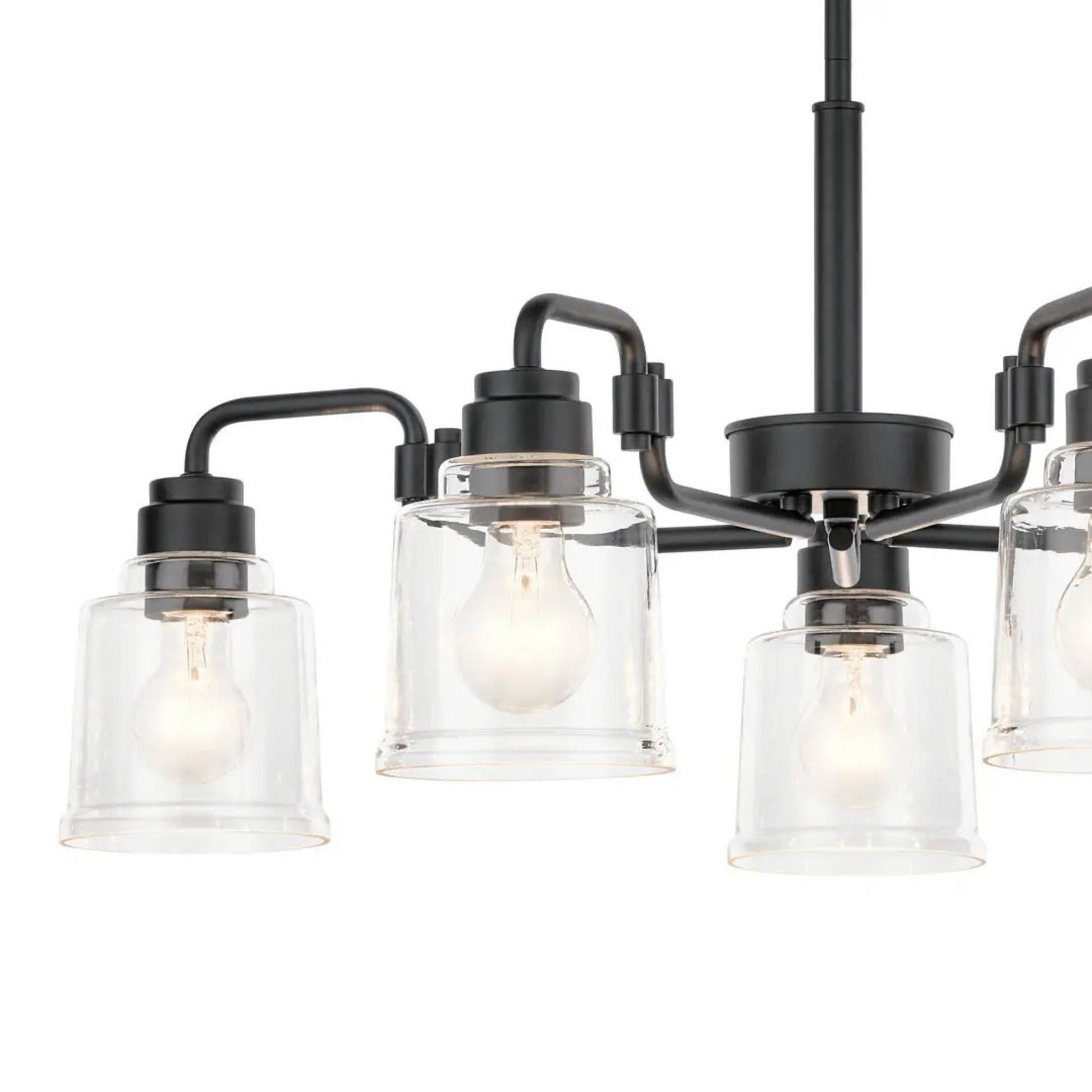 Aivian 30" 5-Light Chandelier, Black Finish - Bees Lighting