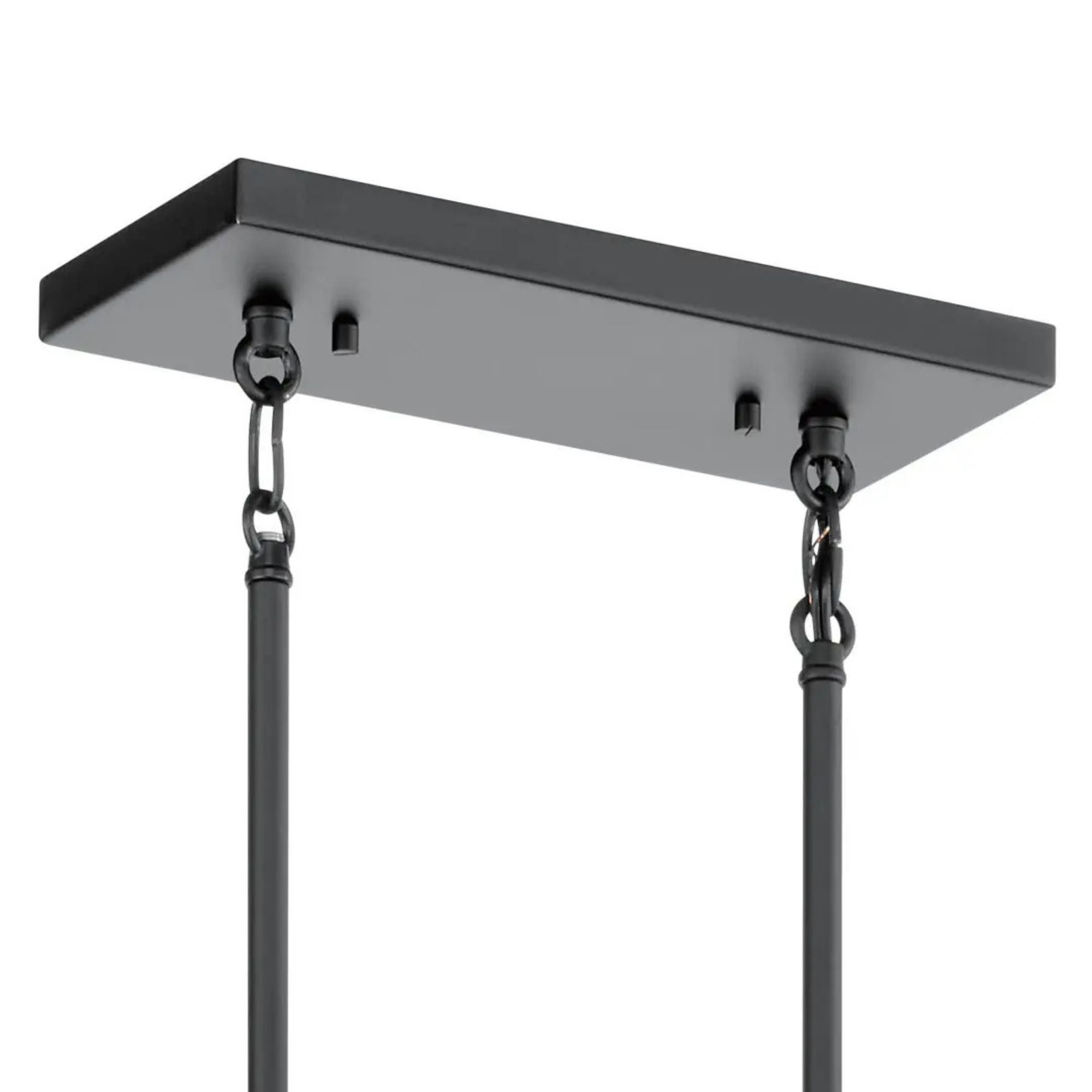 Aivian 42" 8-Light Linear Chandelier, Black Finish
