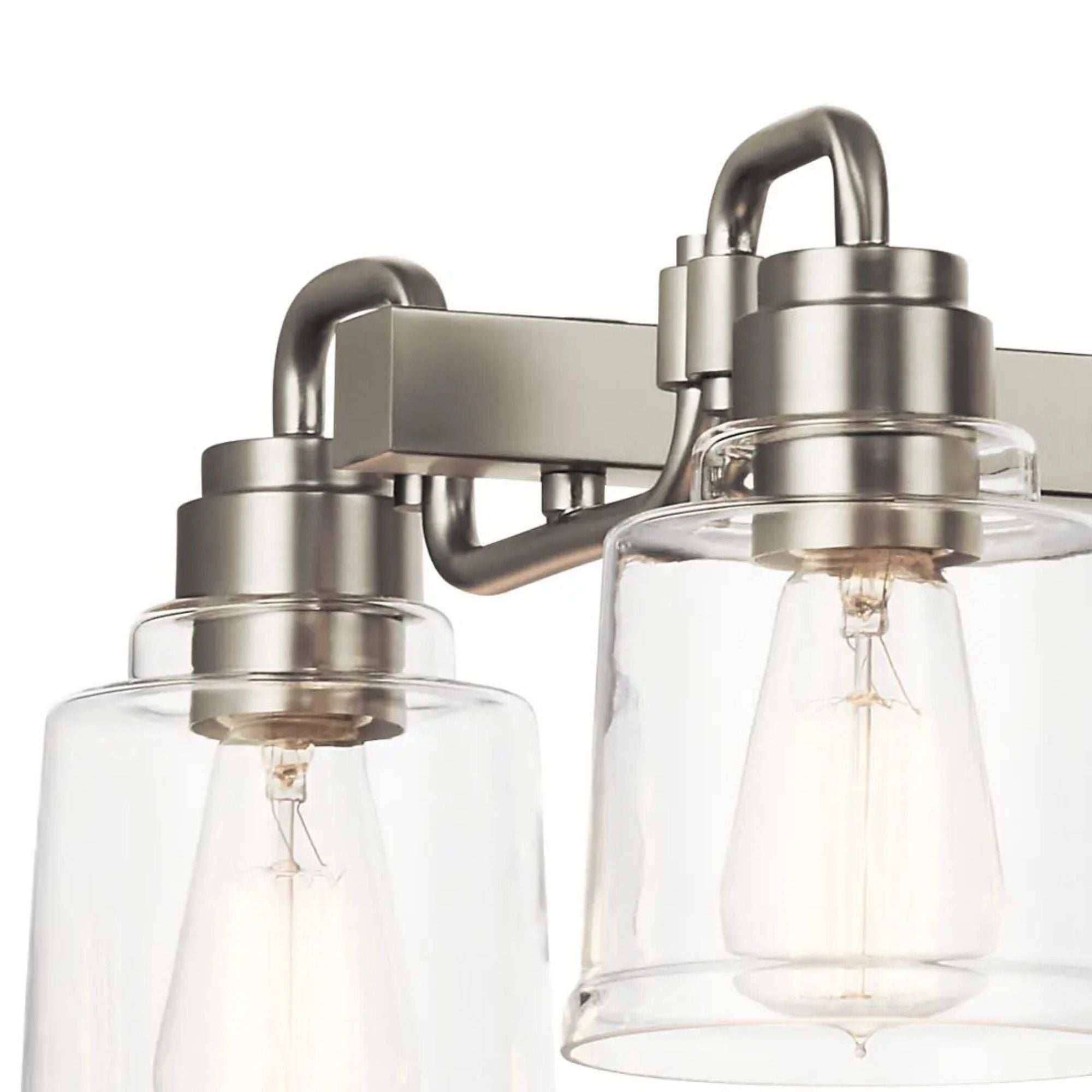 Aivian 42" 8-Light Linear Chandelier, Nickel Textured Finish