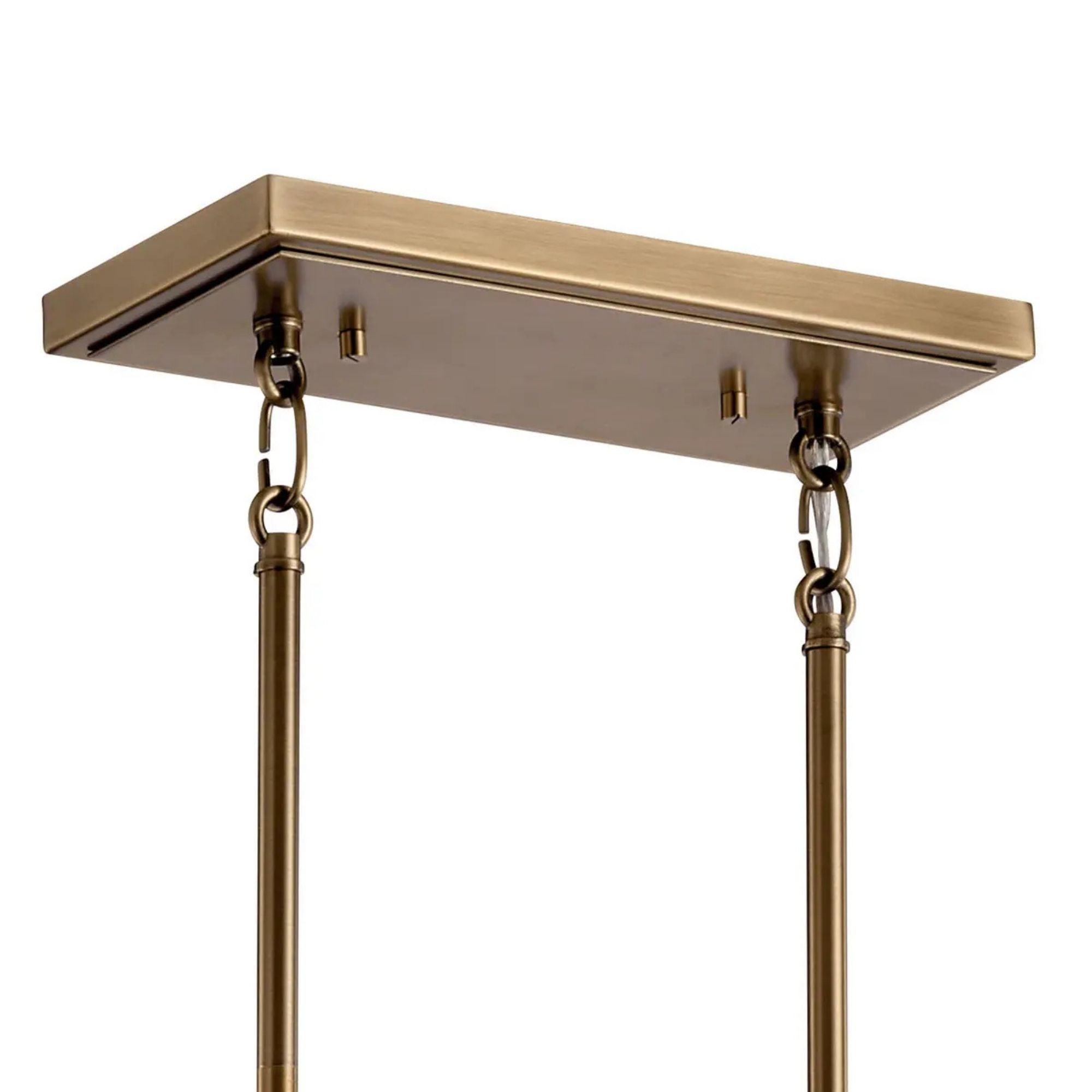 Aivian 42" 8-Light Linear Chandelier, Weathered Brass Finish