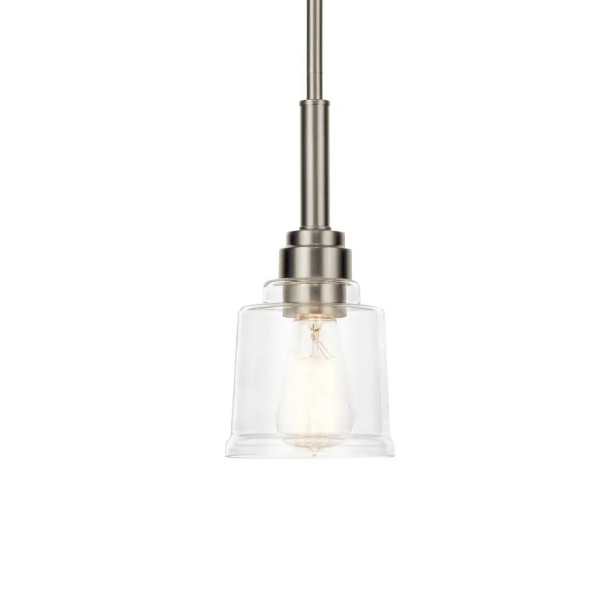 Aivian 5" Mini Pendant, Nickel Textured Finish