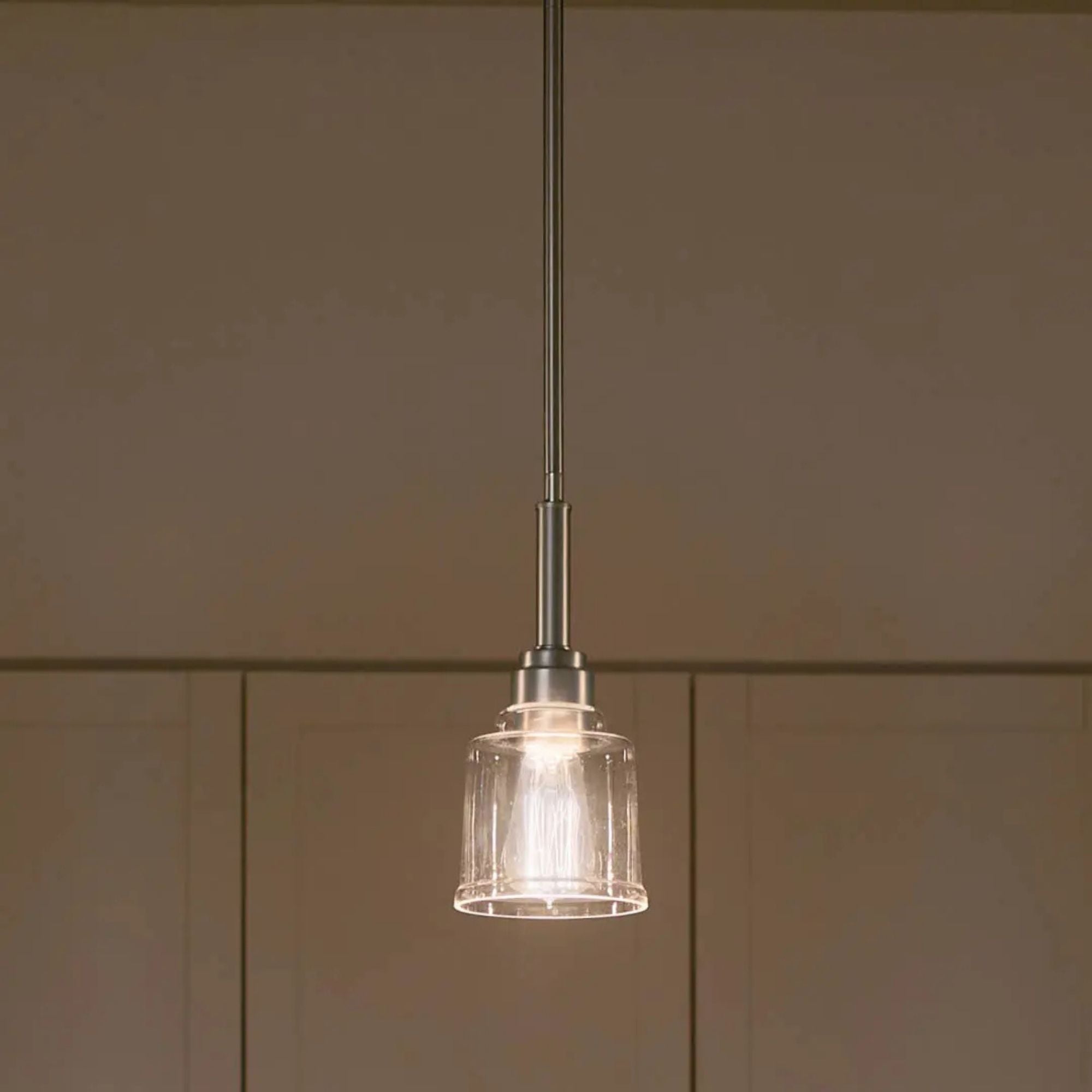 Aivian 5" Mini Pendant, Nickel Textured Finish