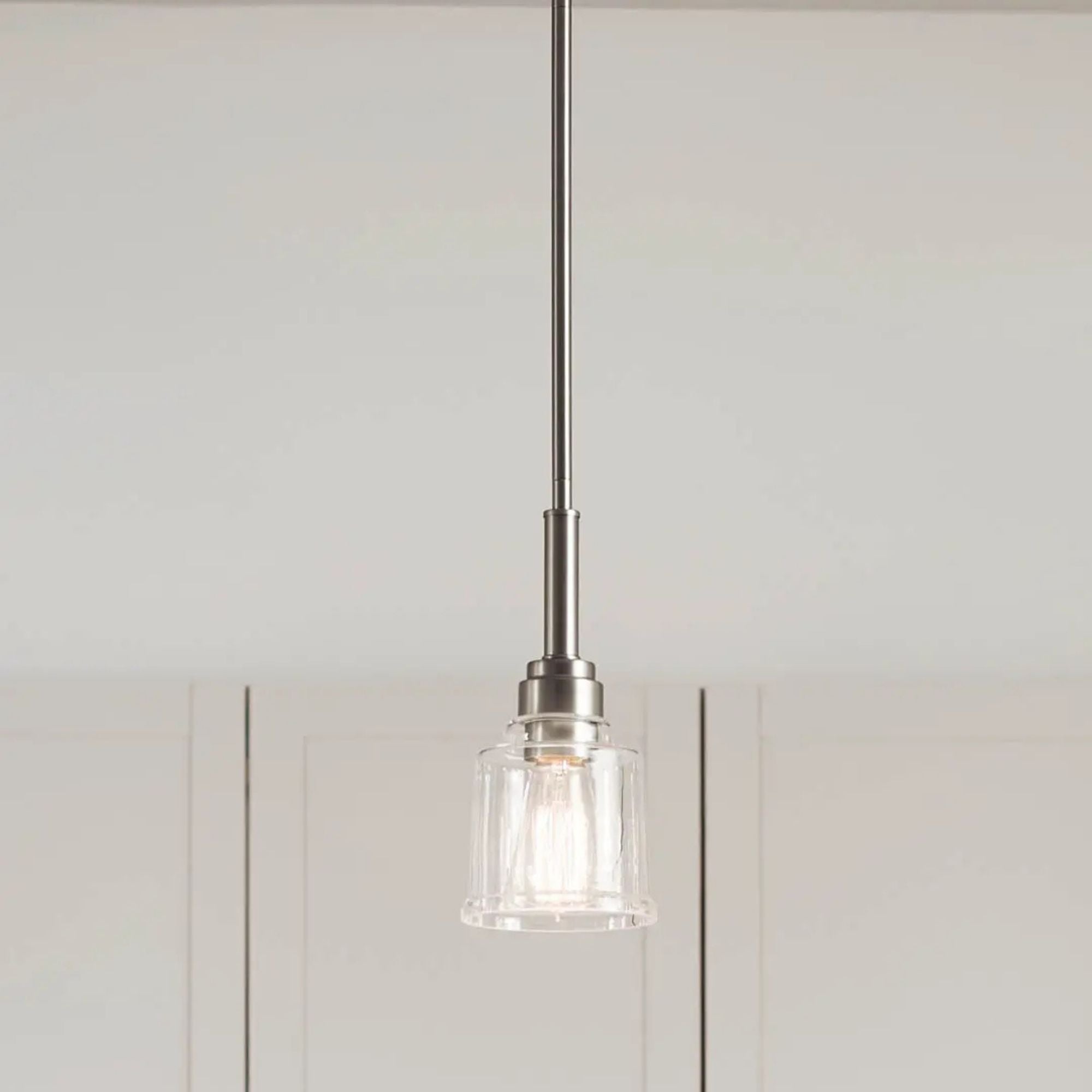 Aivian 5" Mini Pendant, Nickel Textured Finish