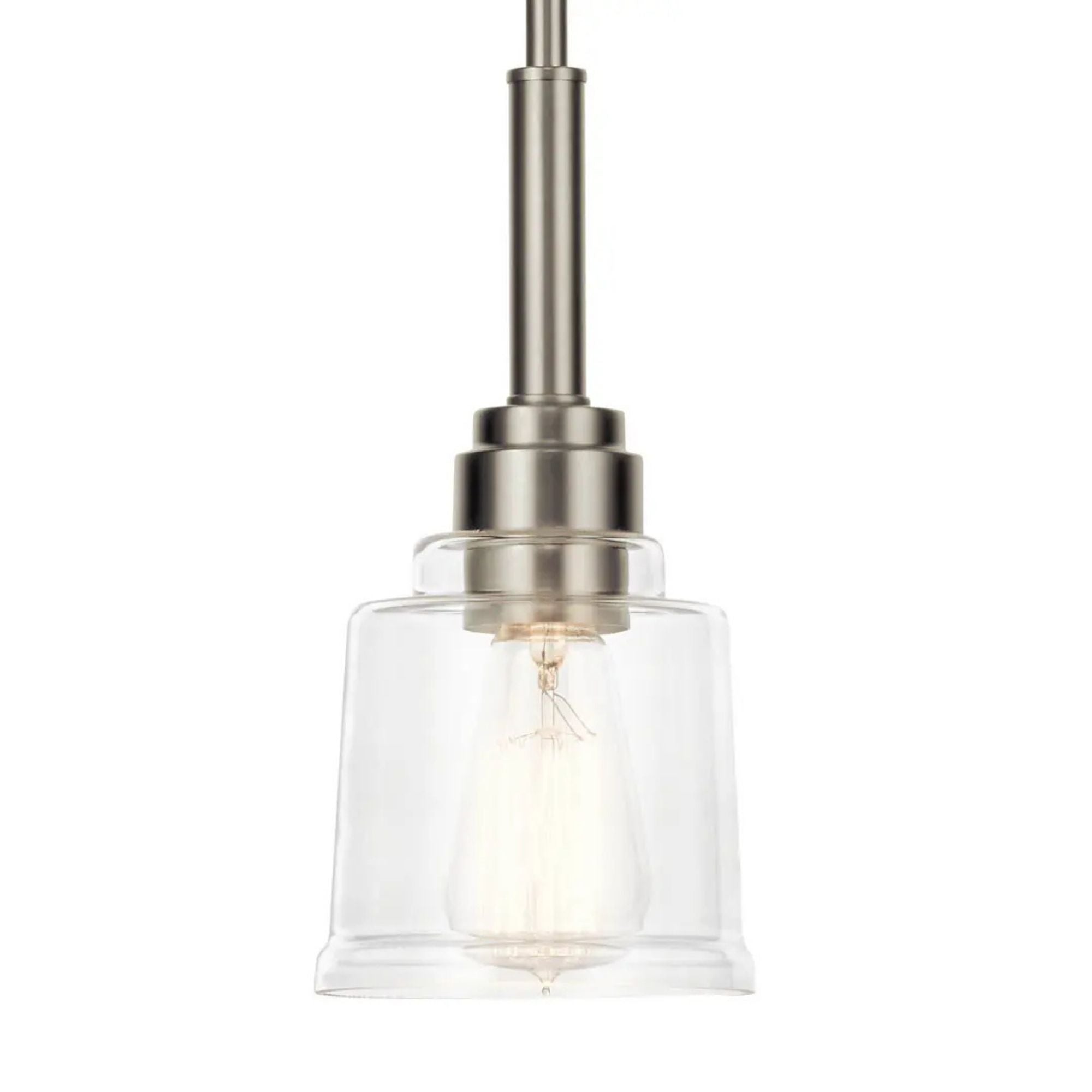 Aivian 5" Mini Pendant, Nickel Textured Finish