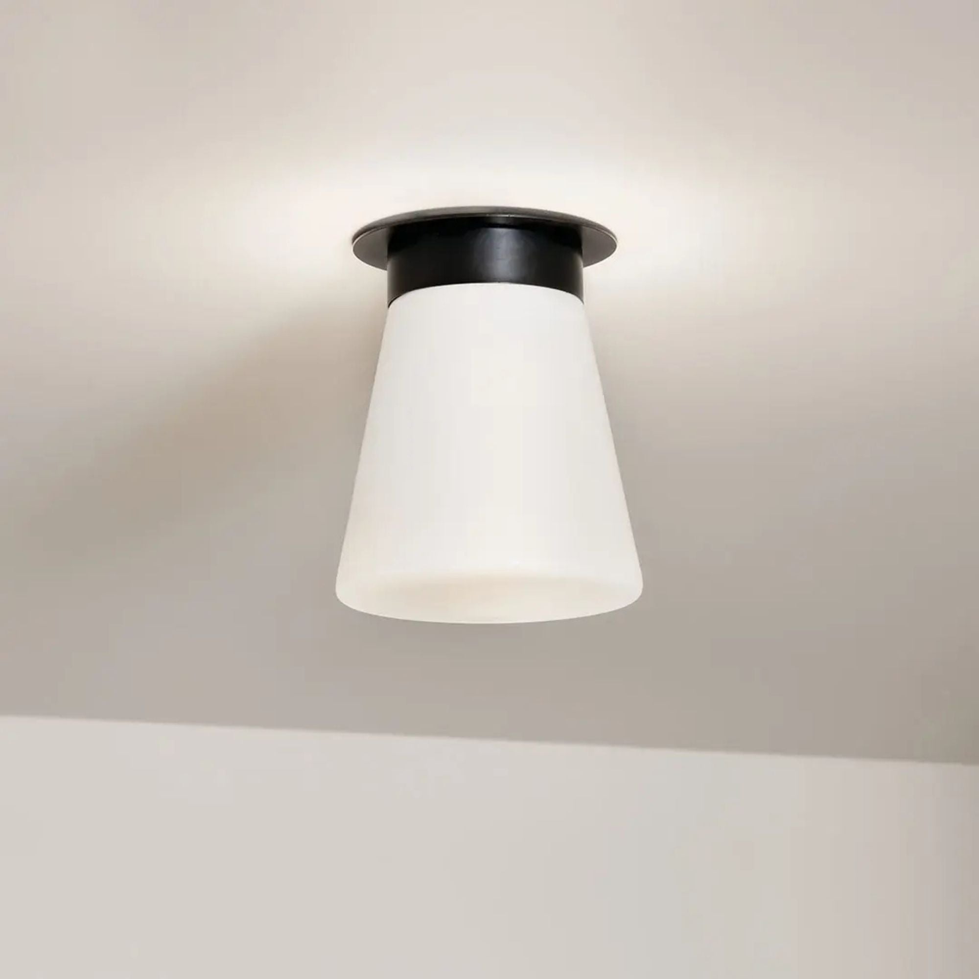 Albers 9" Flush Mount, Black Finish