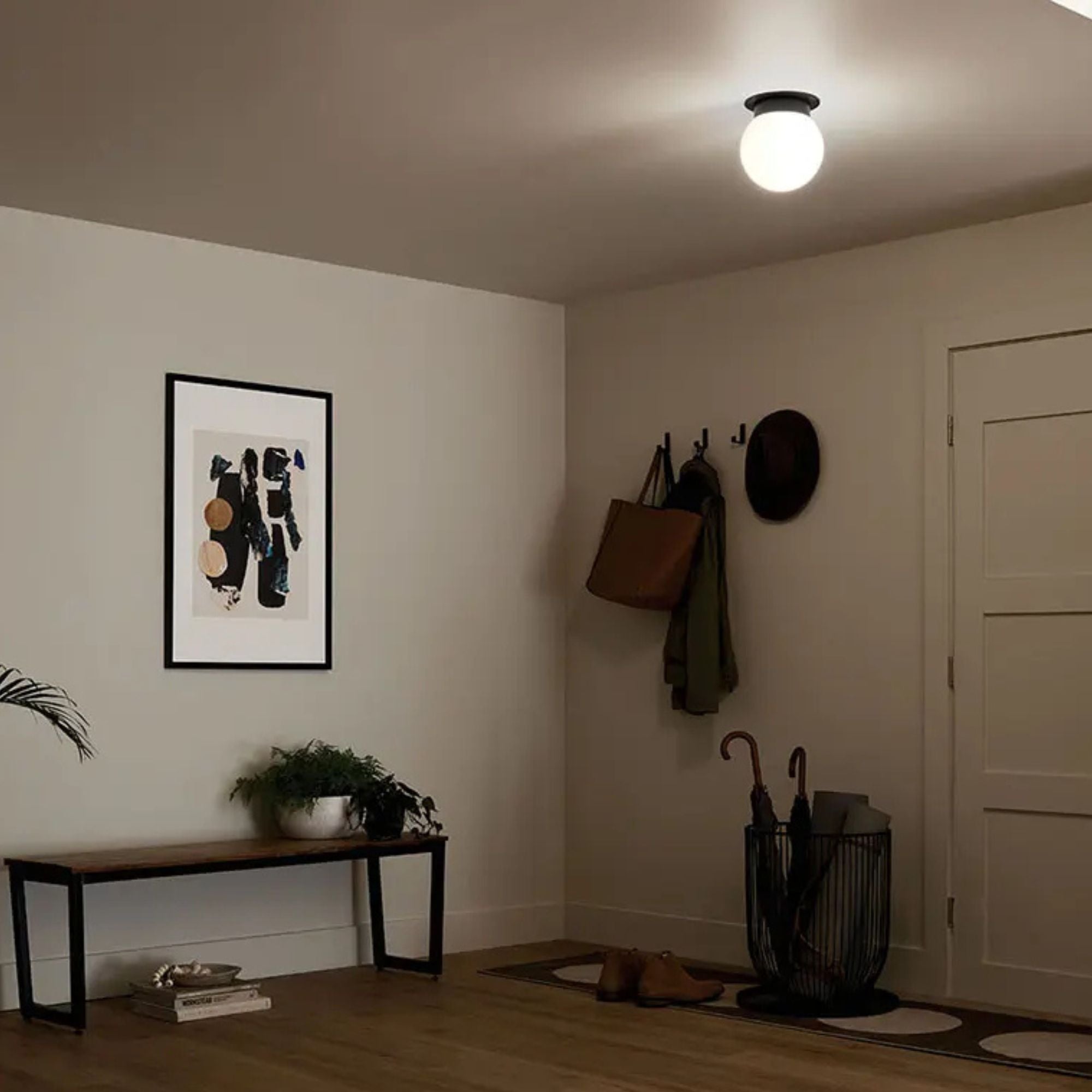 Albers 8" Flush Mount, Black Finish
