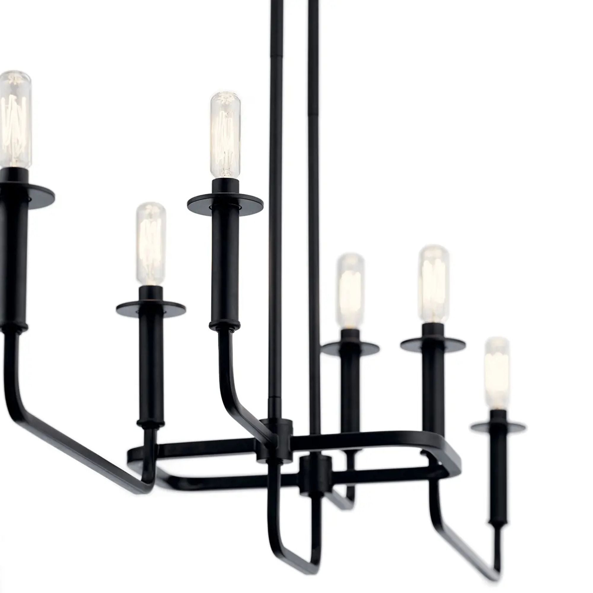 Kichler Lighting - Alden 39" 6-Light Linear Chandelier, Black Finish | Bees Lighting