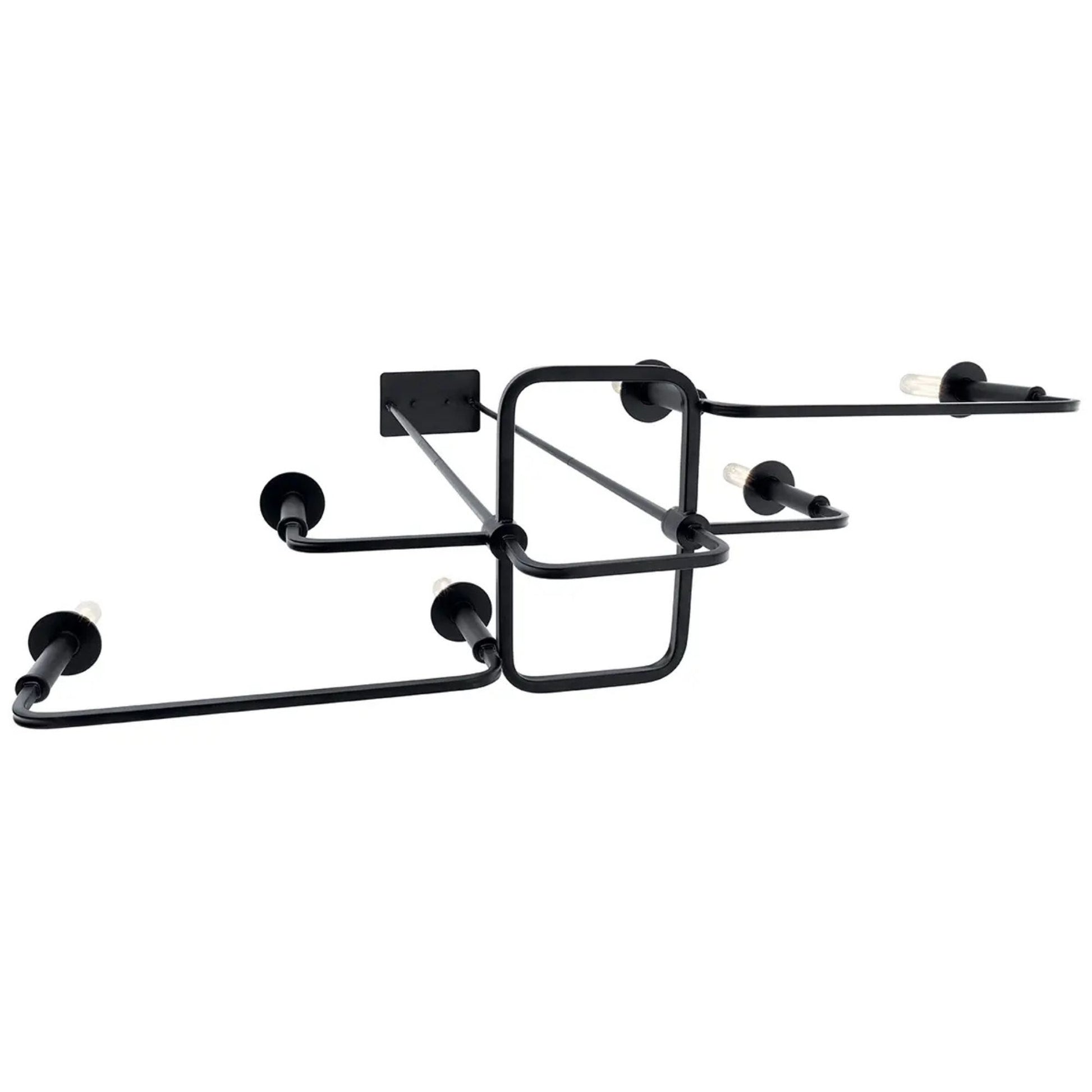 Kichler Lighting - Alden 39" 6-Light Linear Chandelier, Black Finish | Bees Lighting