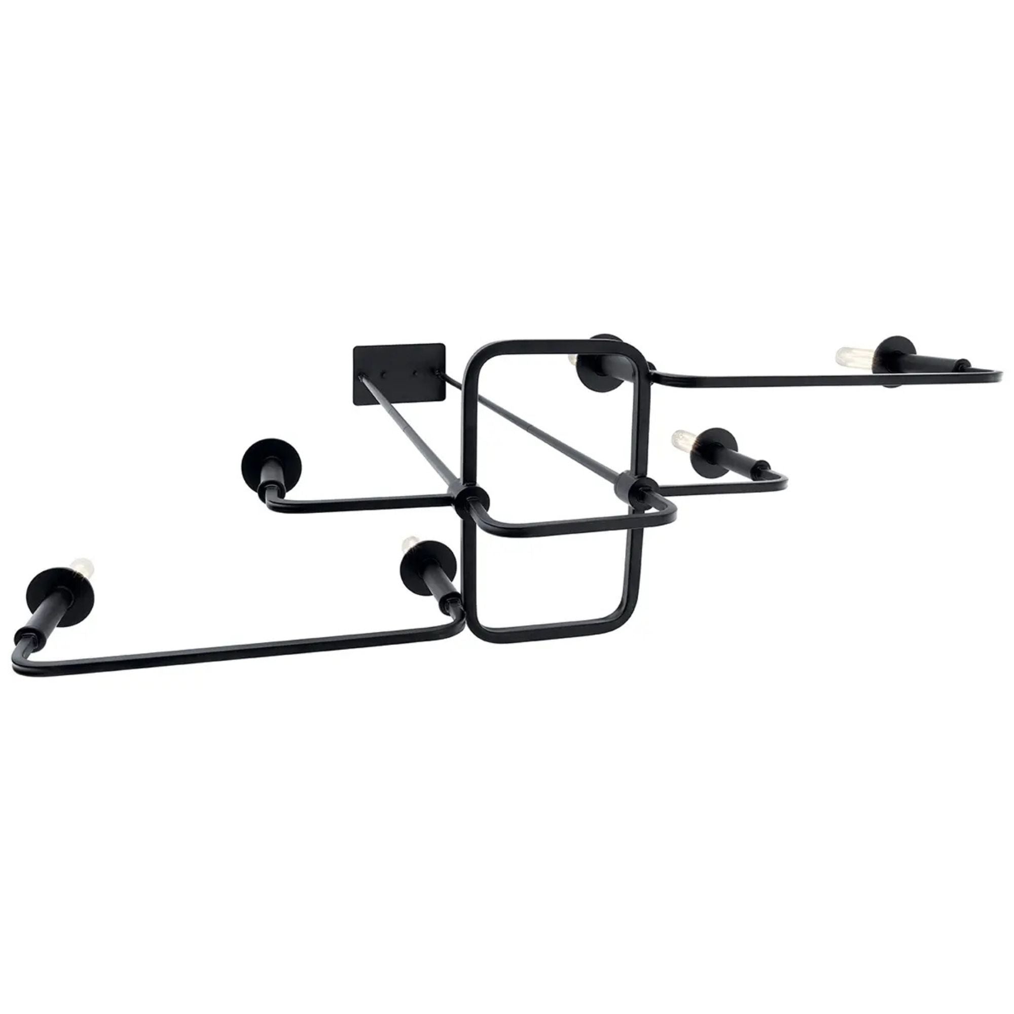 Kichler Lighting - Alden 39" 6-Light Linear Chandelier, Black Finish | Bees Lighting