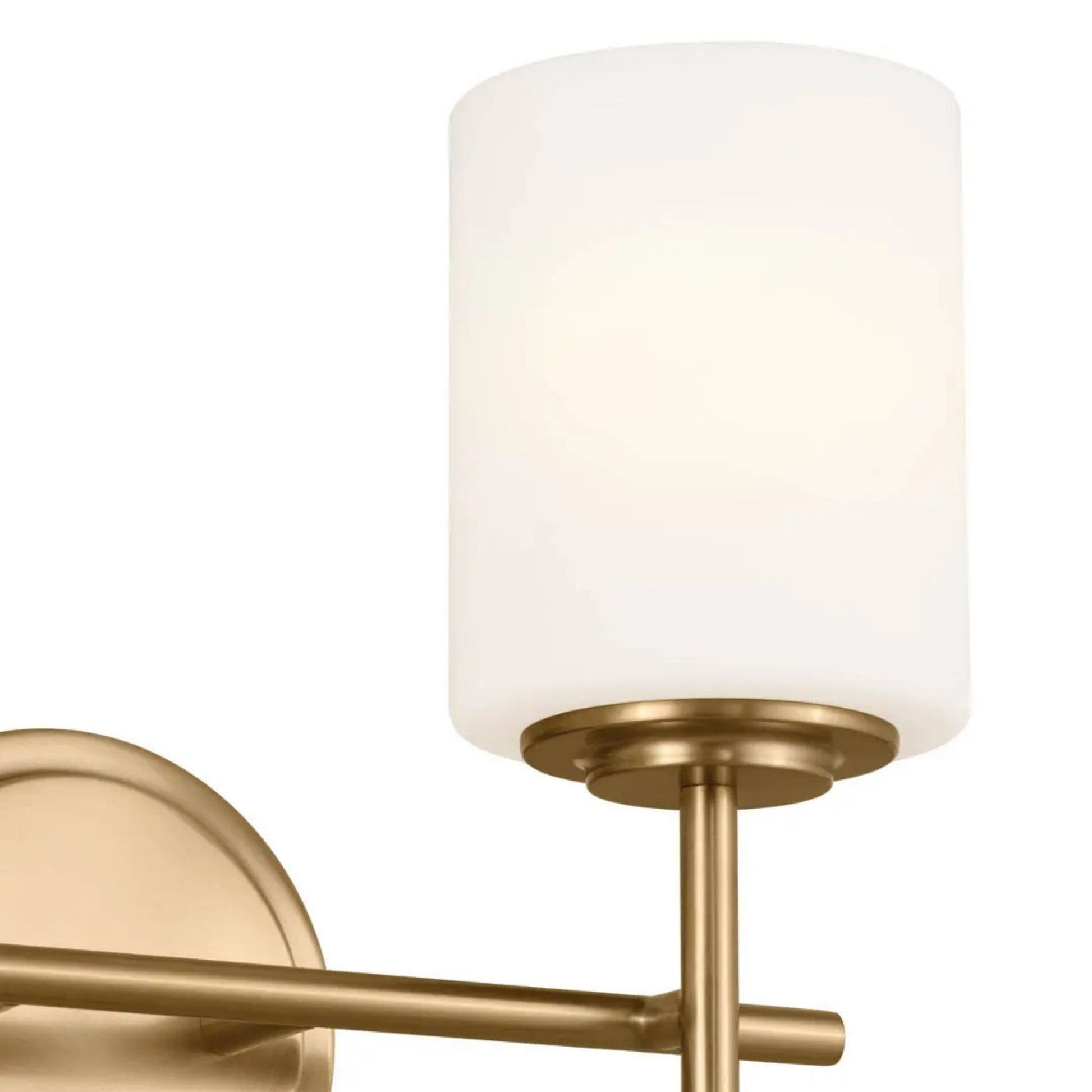 Ali 14" 2-Light Bath Vanity Light, Brushed Natural Brass Finish - Bees Lighting
