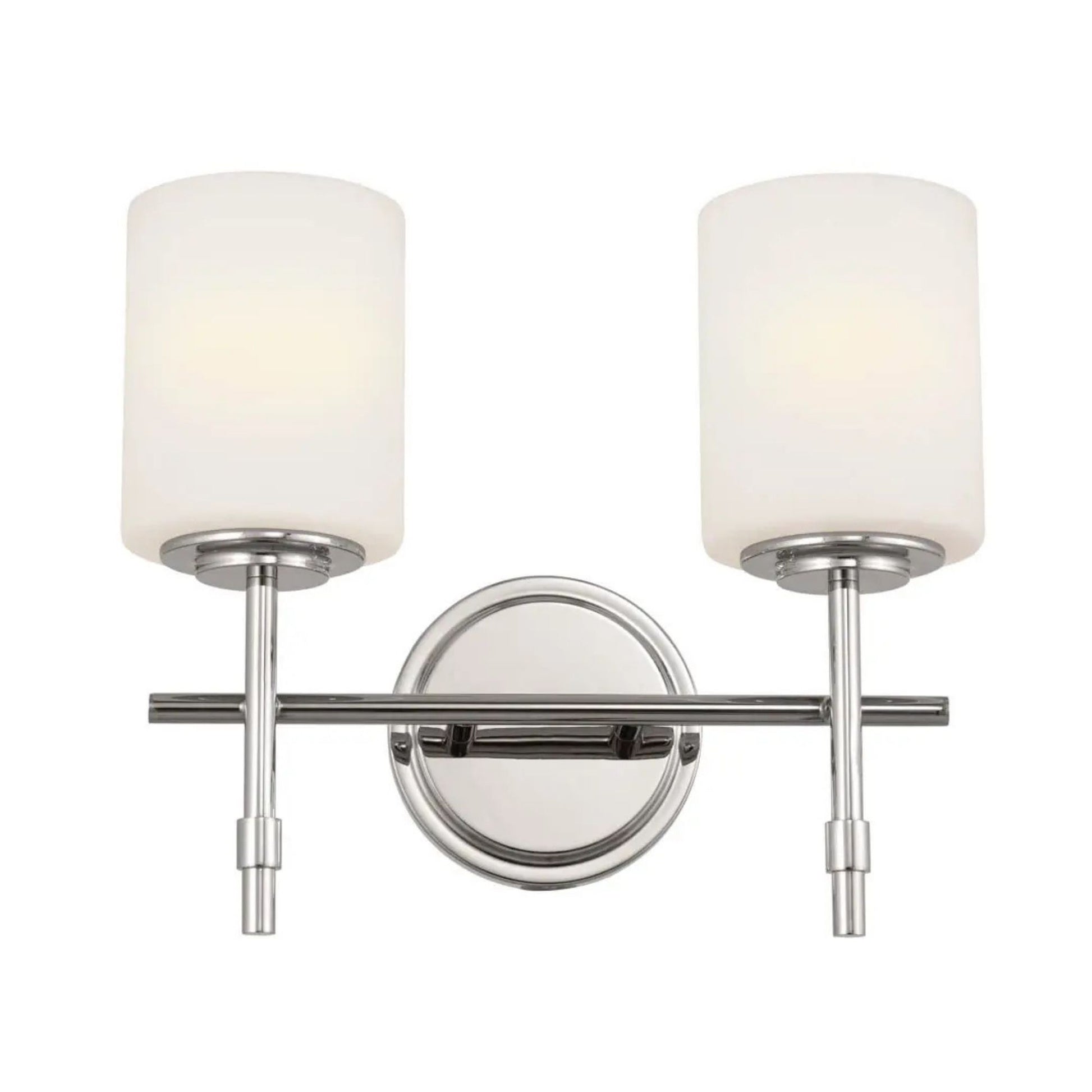 Ali 14" 2-Light Bath Vanity Light, Polished Nickel Finish - Bees Lighting
