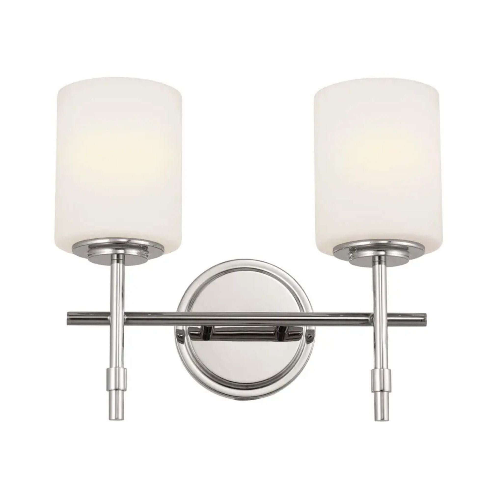 Ali 14" 2-Light Bath Vanity Light, Polished Nickel Finish - Bees Lighting