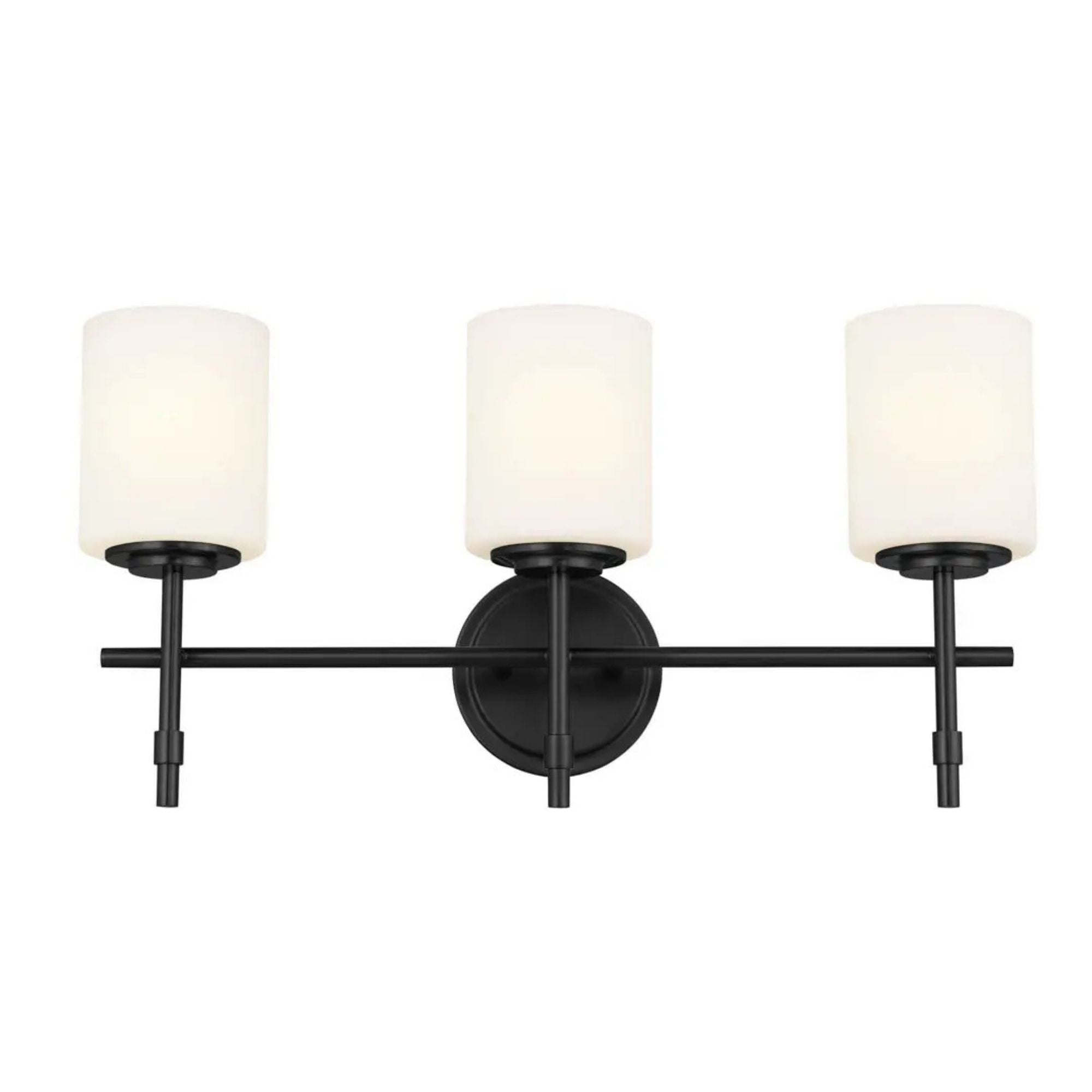 Ali 23" 3-Light Bath Vanity Light, Black Finish