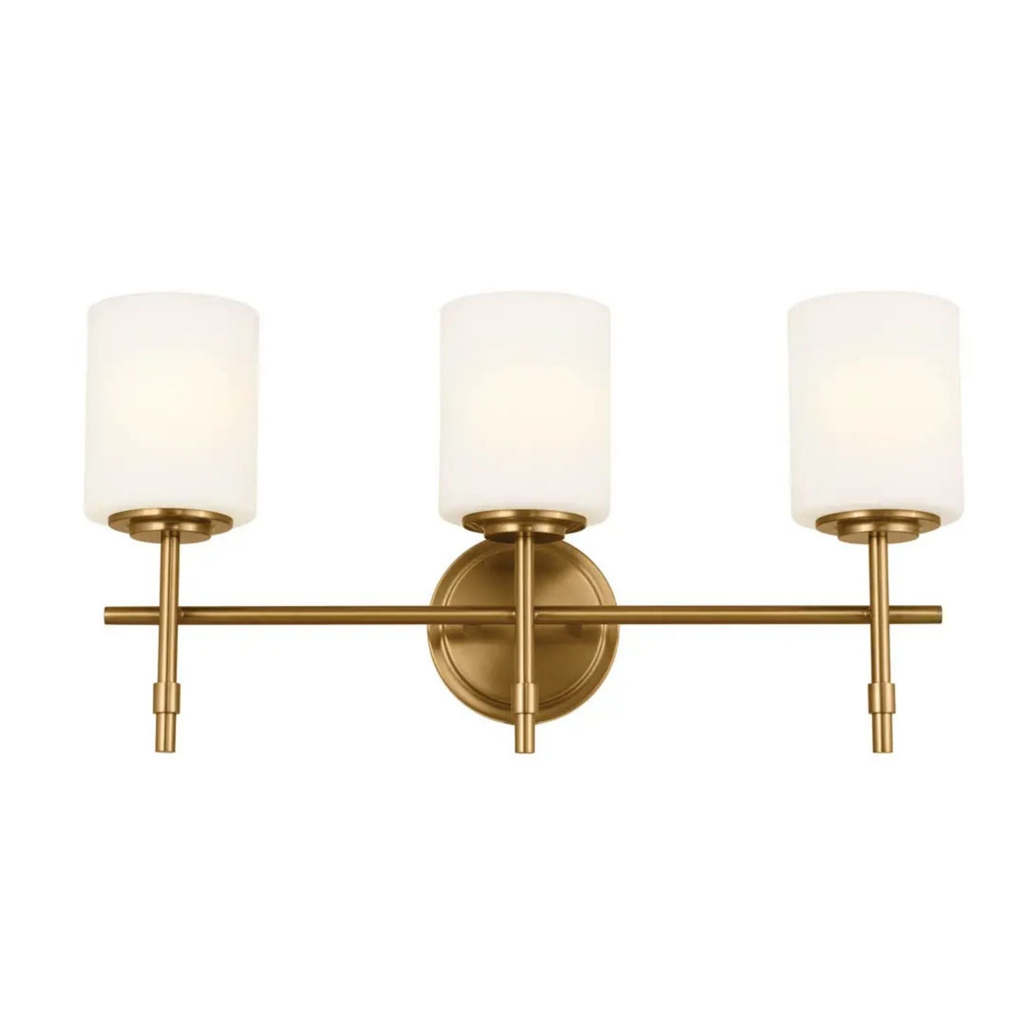 Ali 23" 3-Light Bath Vanity Light, Brushed Natural Brass Finish
