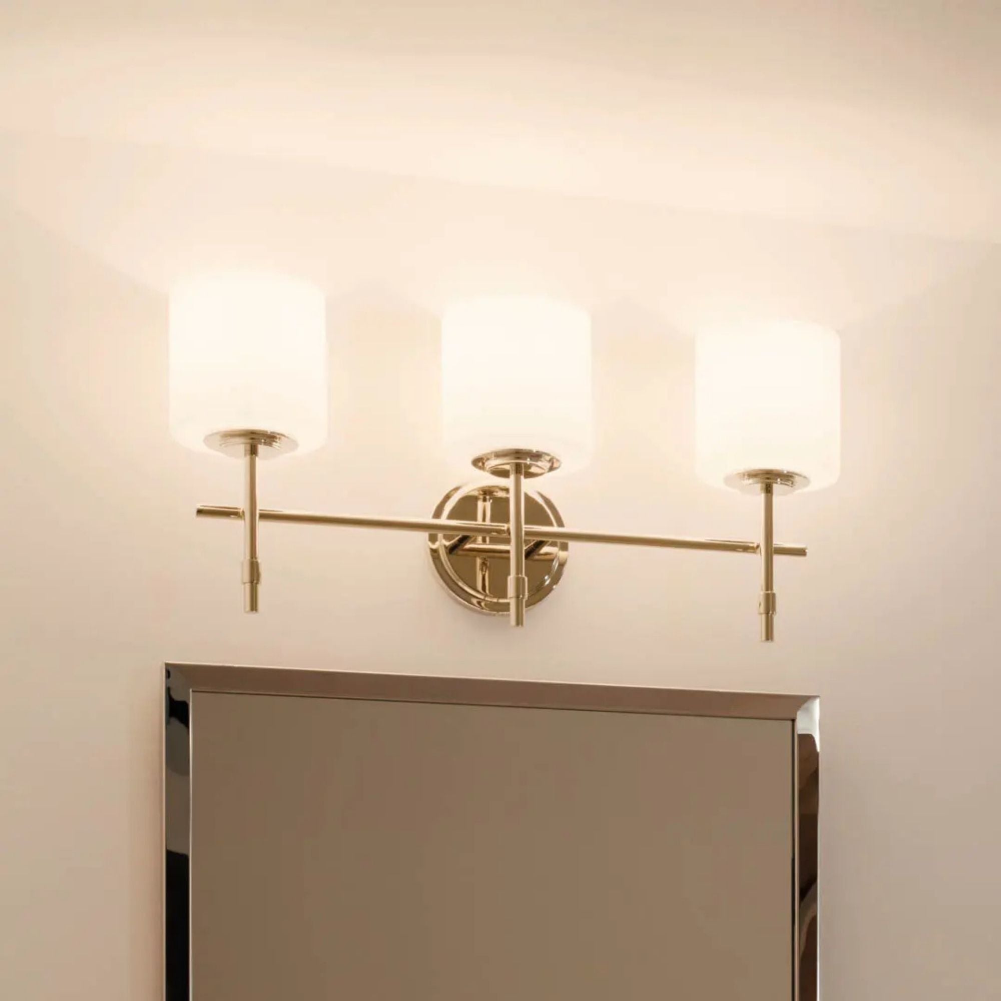 Ali 23" 3-Light Bath Vanity Light, Polished Nickel Finish