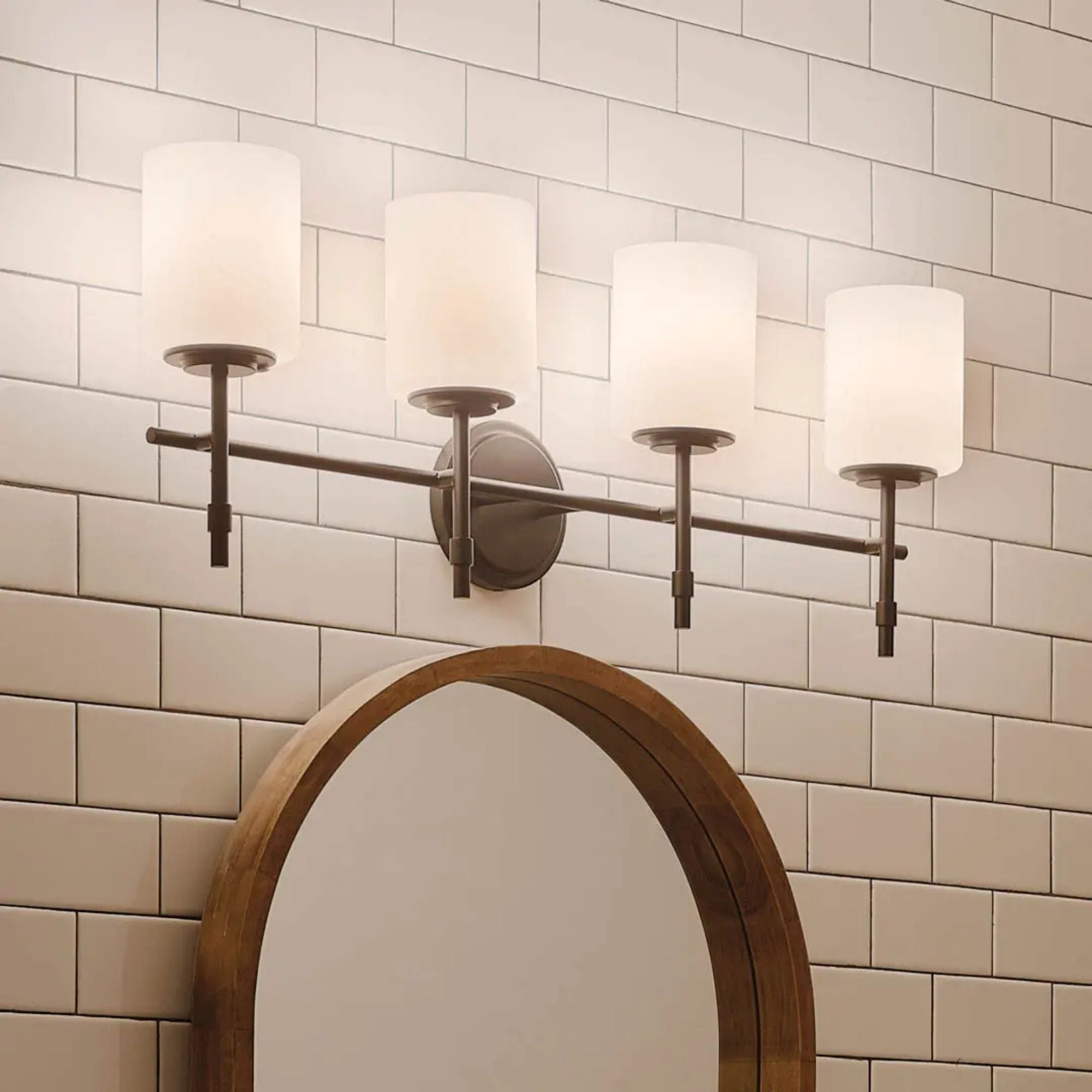 Ali 33" 4-Light Bath Vanity Light, Black Finish