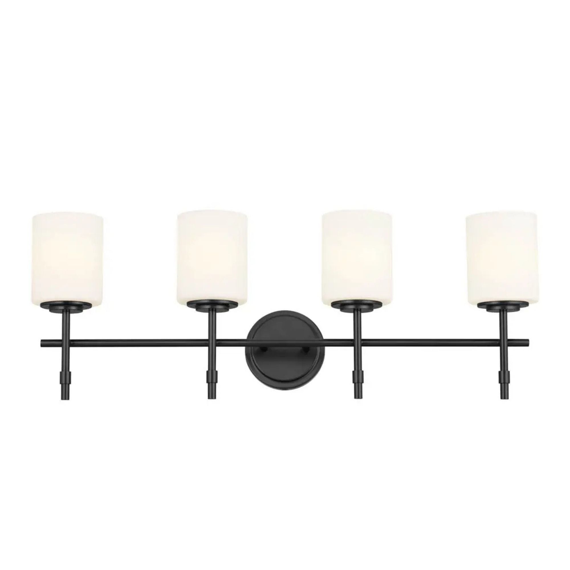 Ali 33" 4-Light Bath Vanity Light, Black Finish