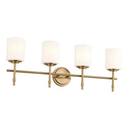Ali 33" 4-Light Bath Vanity Light, Brushed Natural Brass Finish