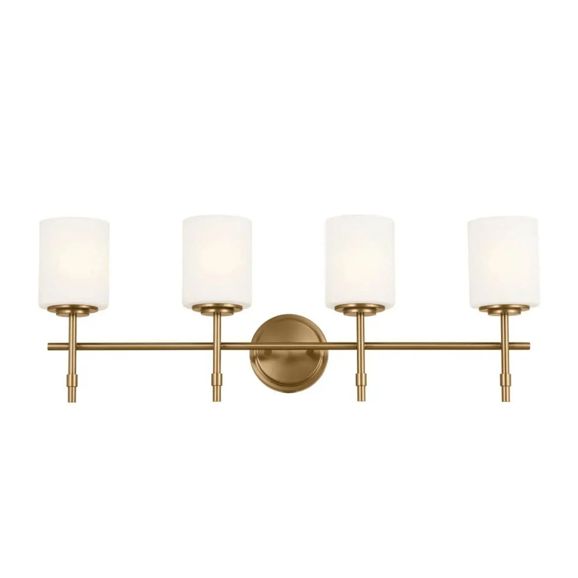 Ali 33" 4-Light Bath Vanity Light, Brushed Natural Brass Finish
