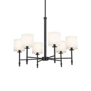 Ali 28" 6-Light Chandelier, Black Finish