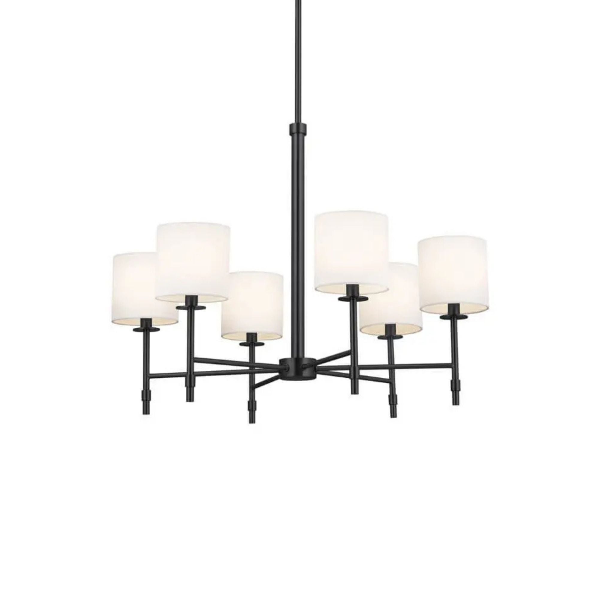 Ali 28" 6-Light Chandelier, Black Finish