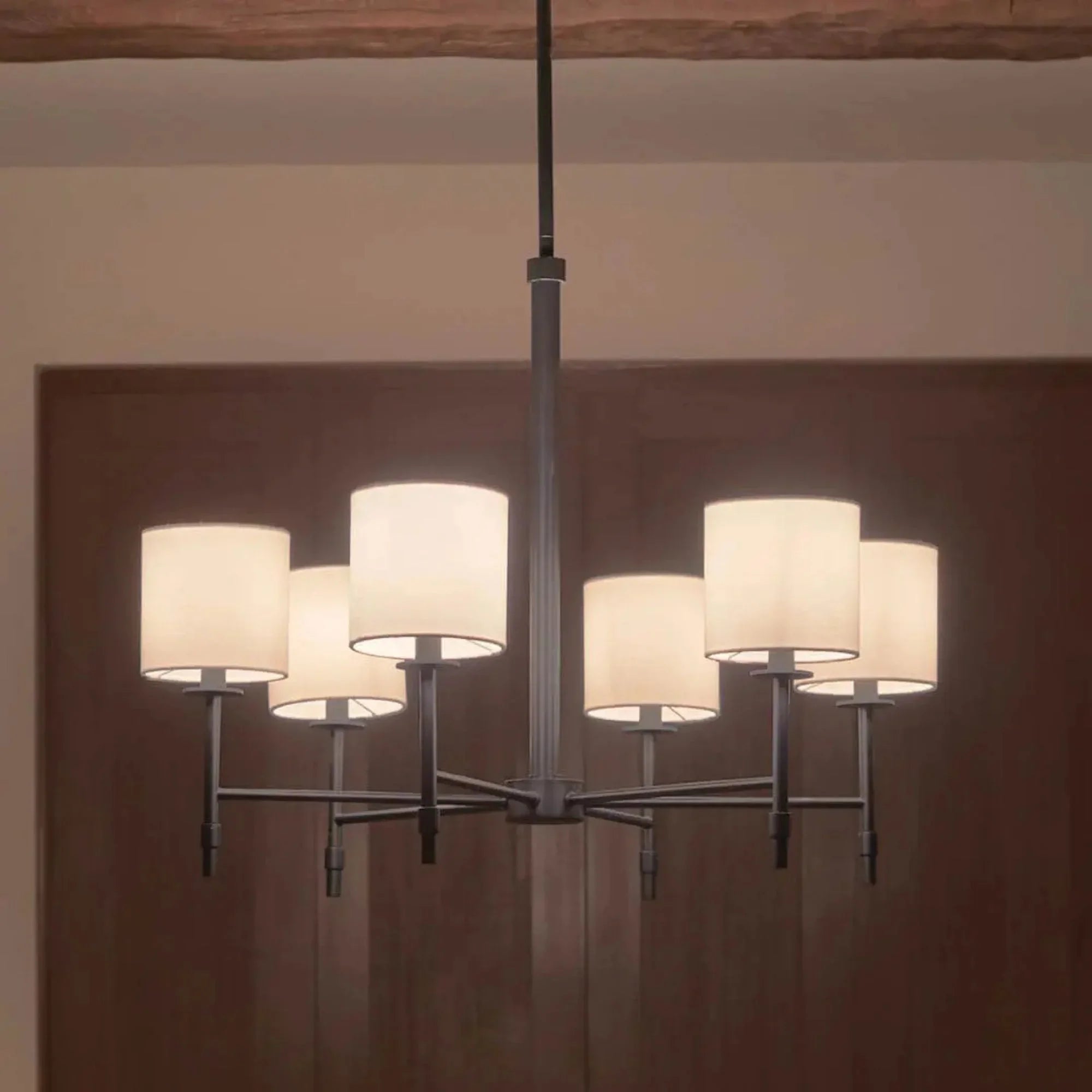Ali 28" 6-Light Chandelier, Black Finish