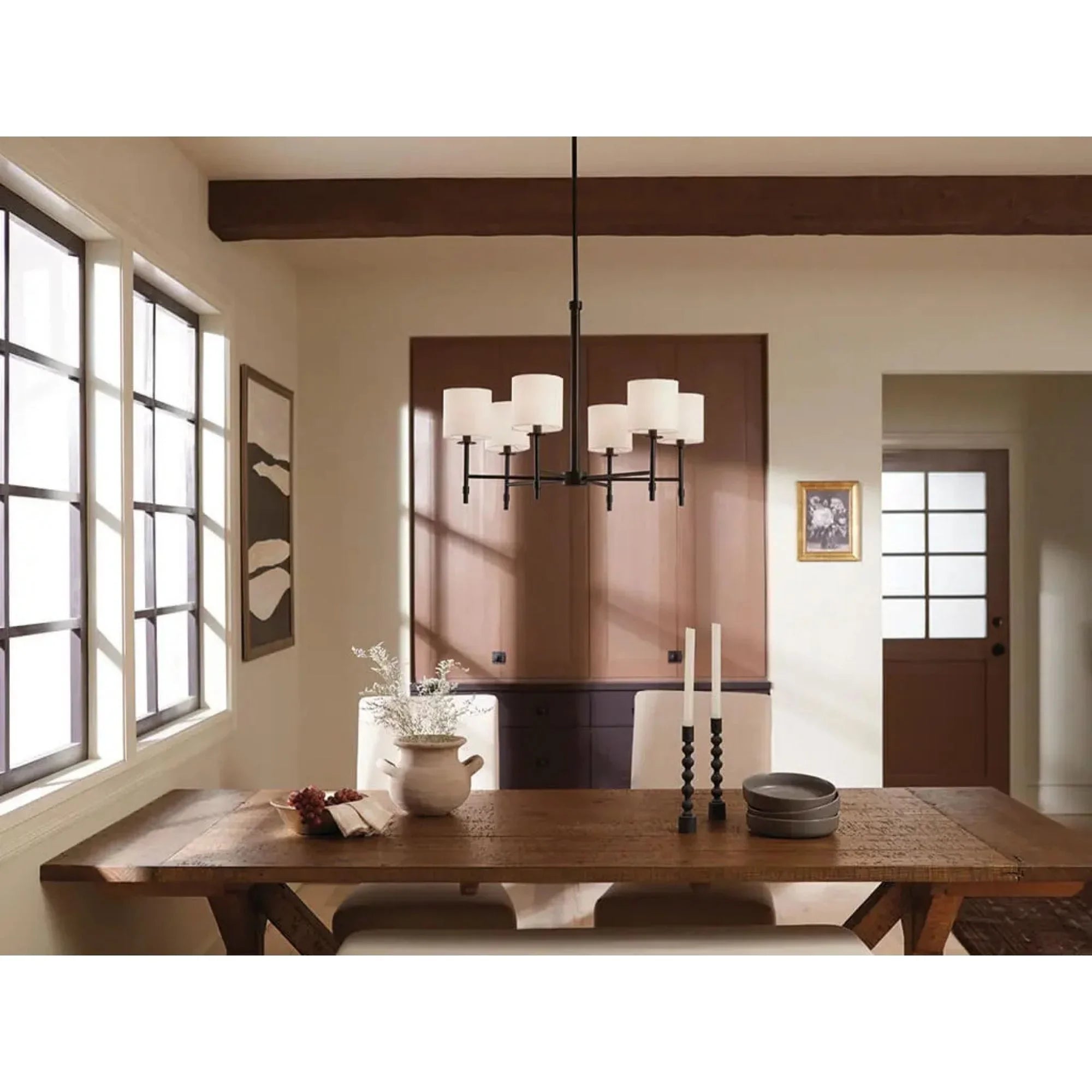 Ali 28" 6-Light Chandelier, Black Finish