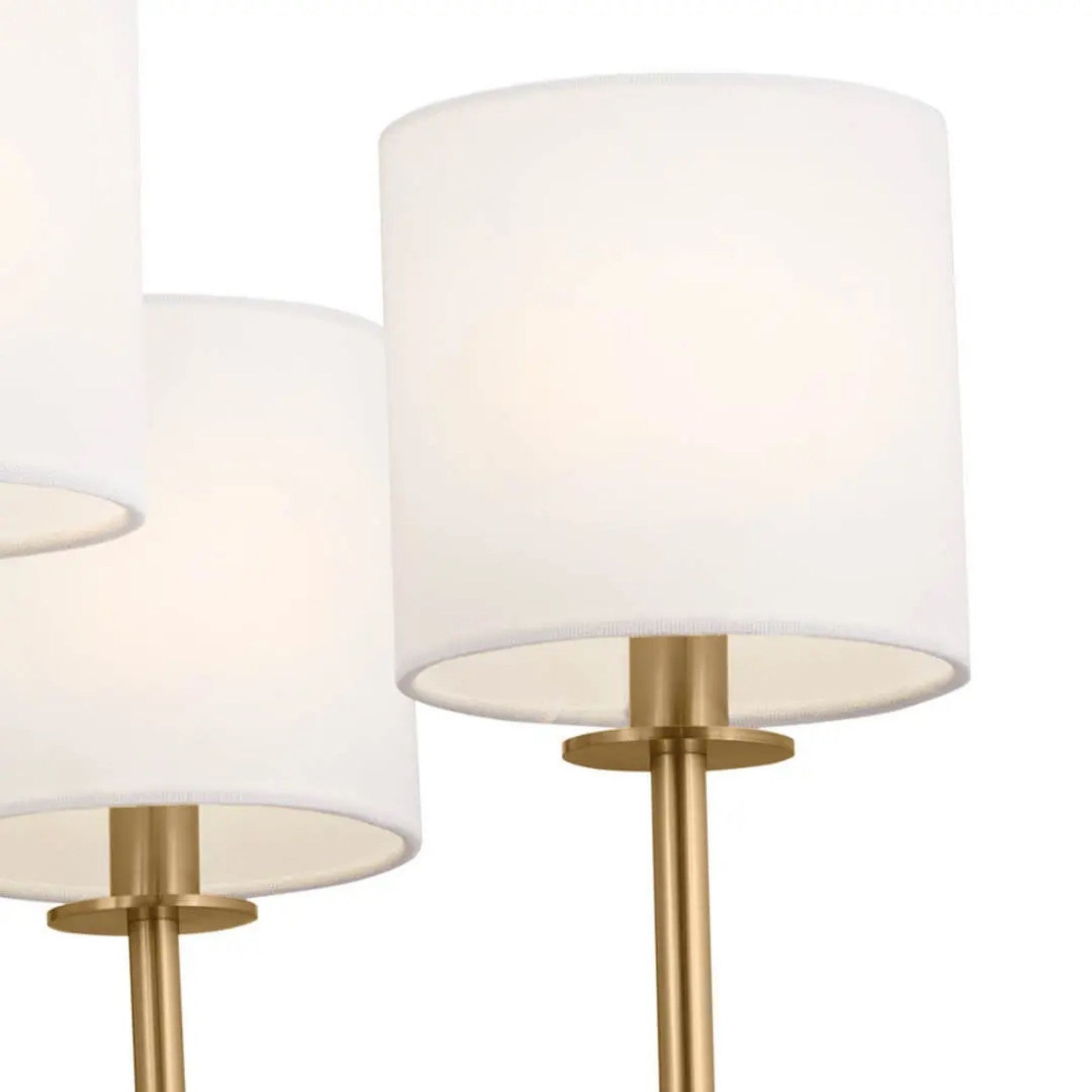 Ali 28" 6-Light Chandelier, Brushed Natural Brass Finish - Bees Lighting