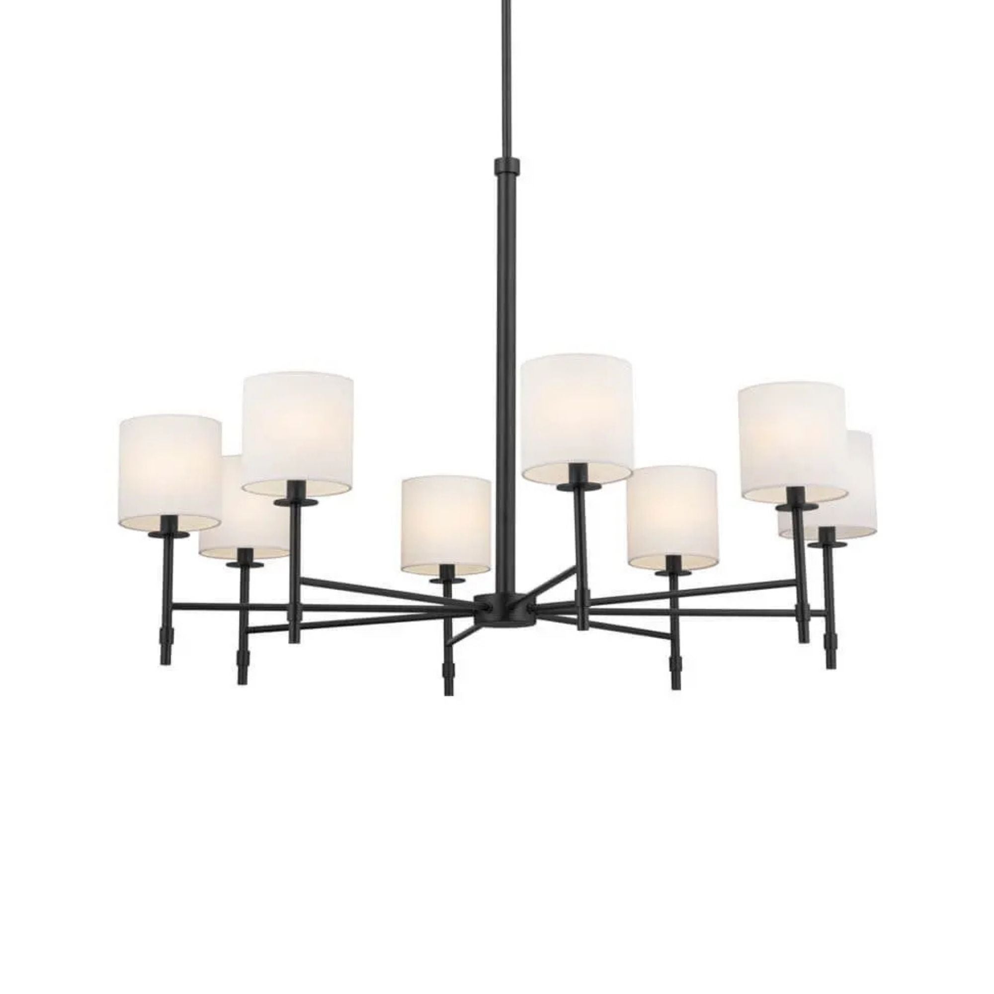 Ali 39" 8-Light Chandelier, Black Finish