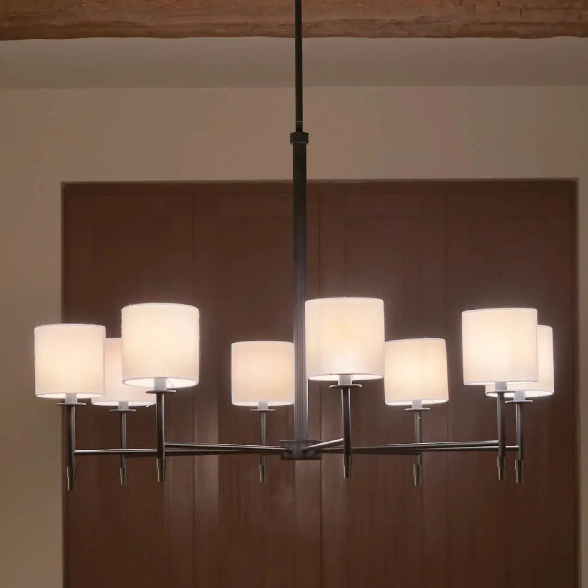 Ali 39" 8-Light Chandelier, Black Finish