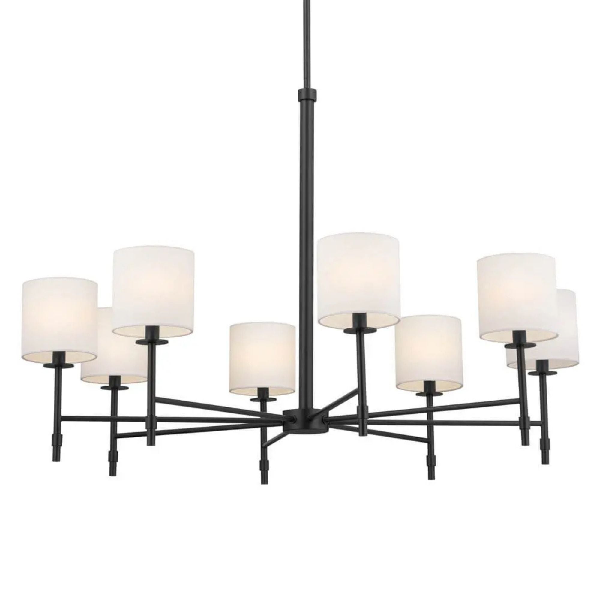 Ali 39" 8-Light Chandelier, Black Finish