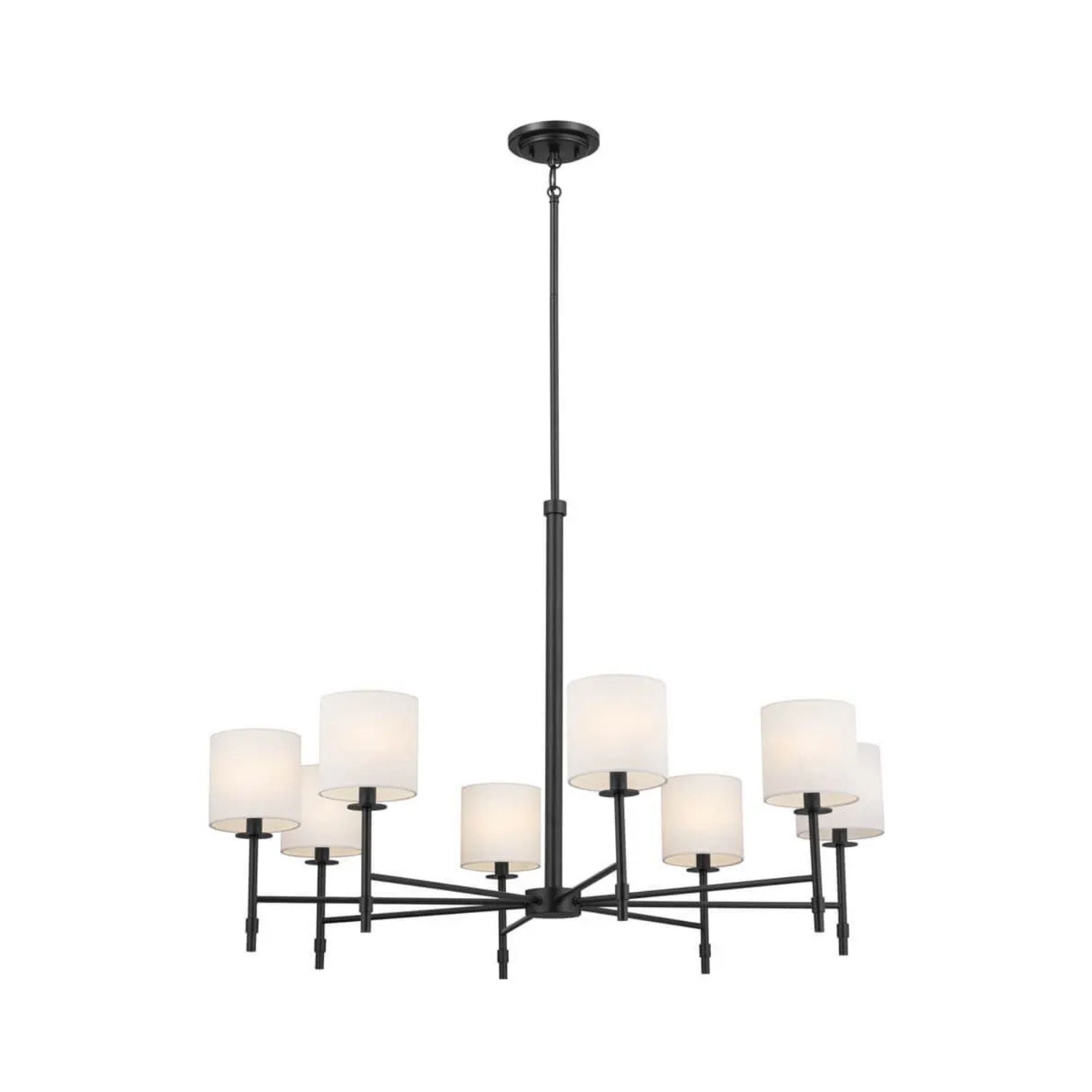 Ali 39" 8-Light Chandelier, Black Finish