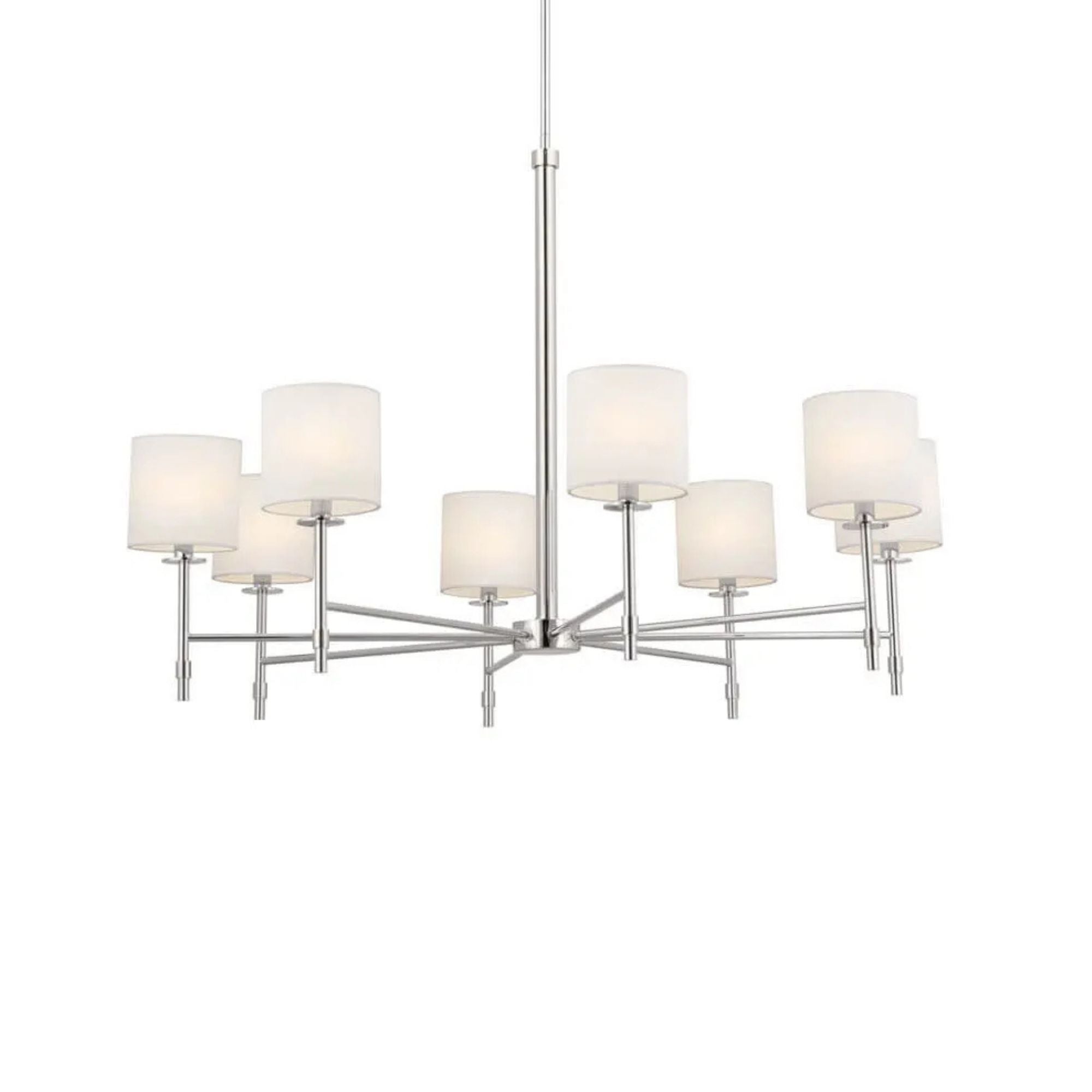 Ali 39" 8-Light Chandelier, Polished Nickel Finish