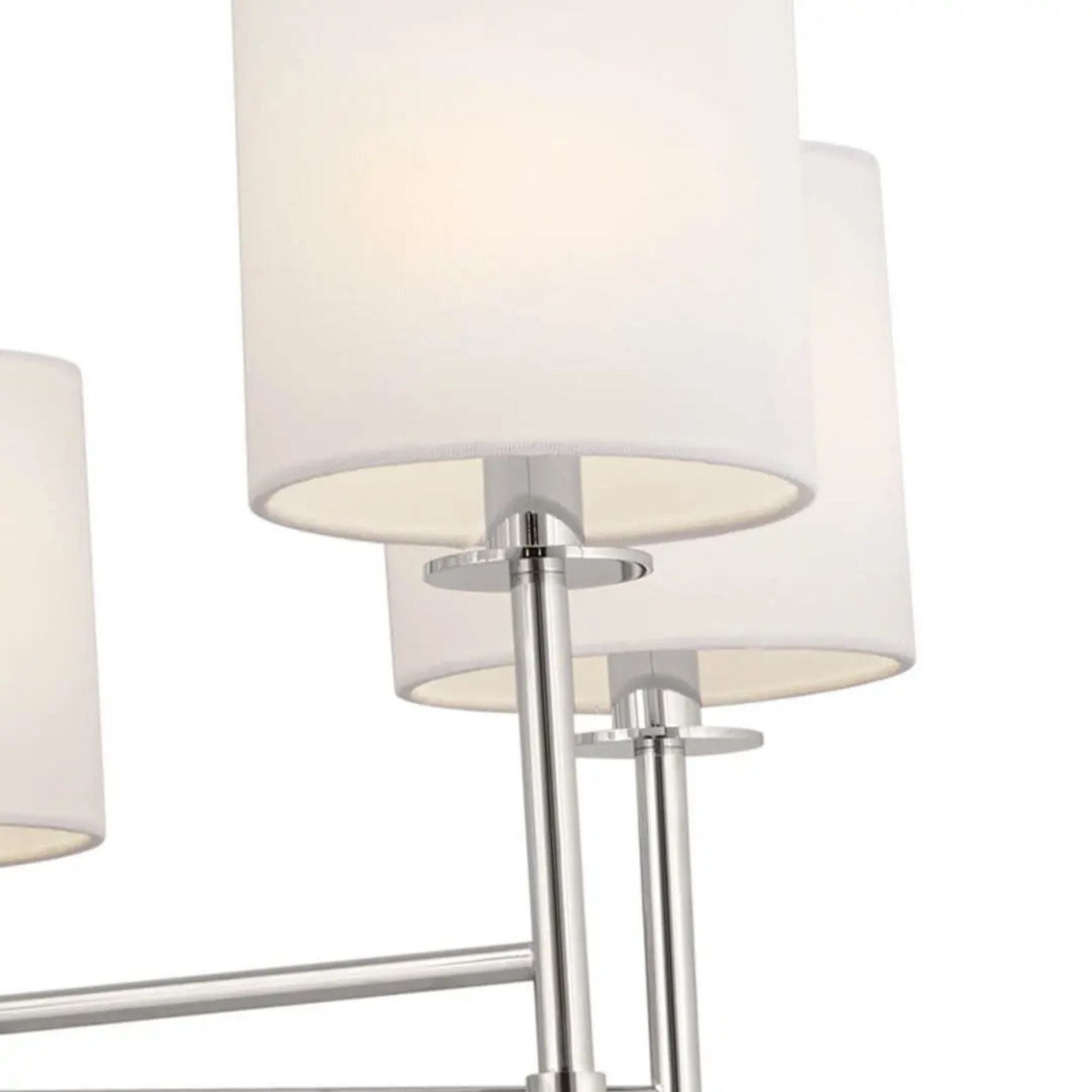 Ali 39" 8-Light Chandelier, Polished Nickel Finish