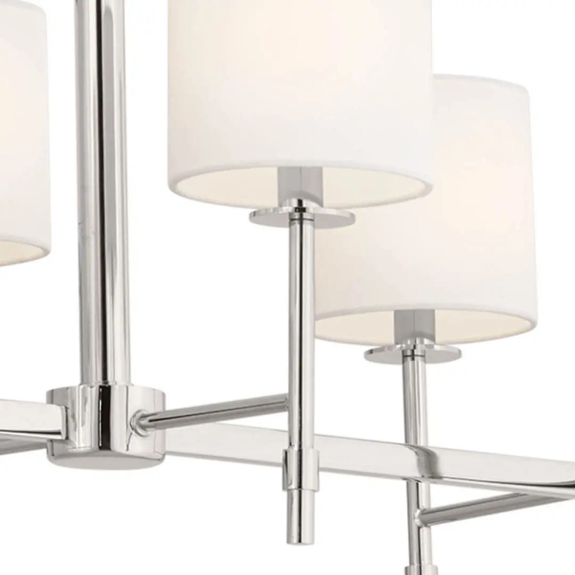 Ali 57" 10-Light Linear Chandelier, Polished Nickel Finish